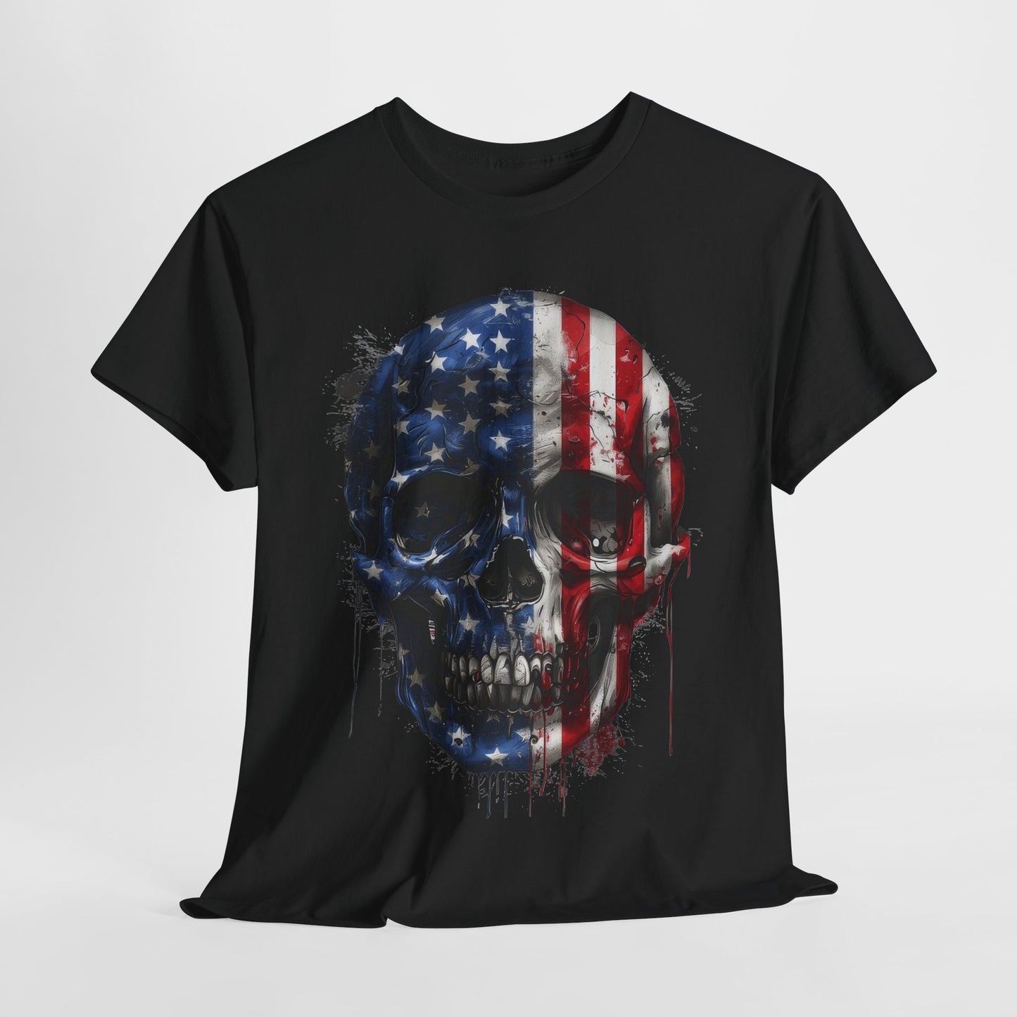 USA Flag Skull #2 T-Shirt