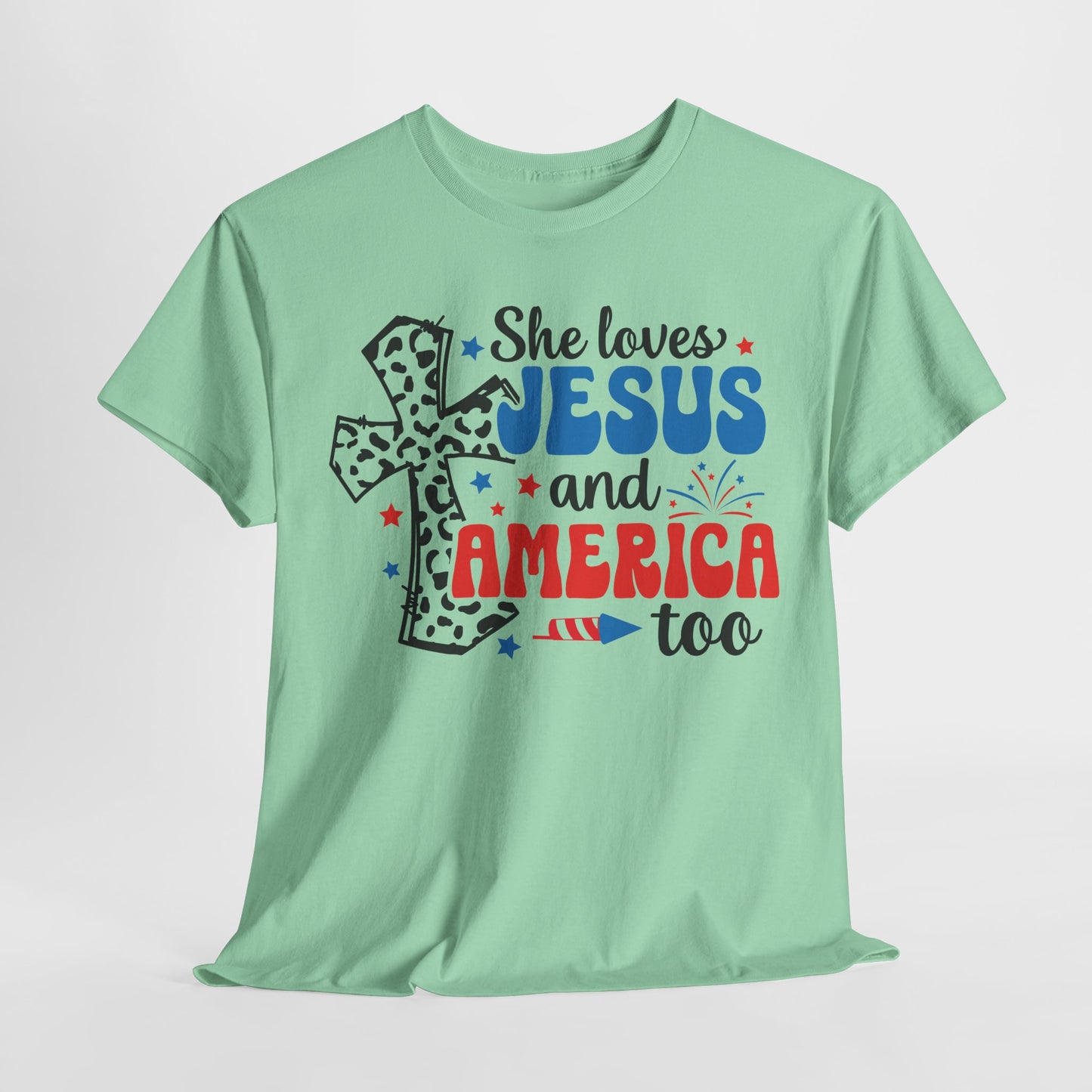 She Loves Jesus and America Too T-Shirt