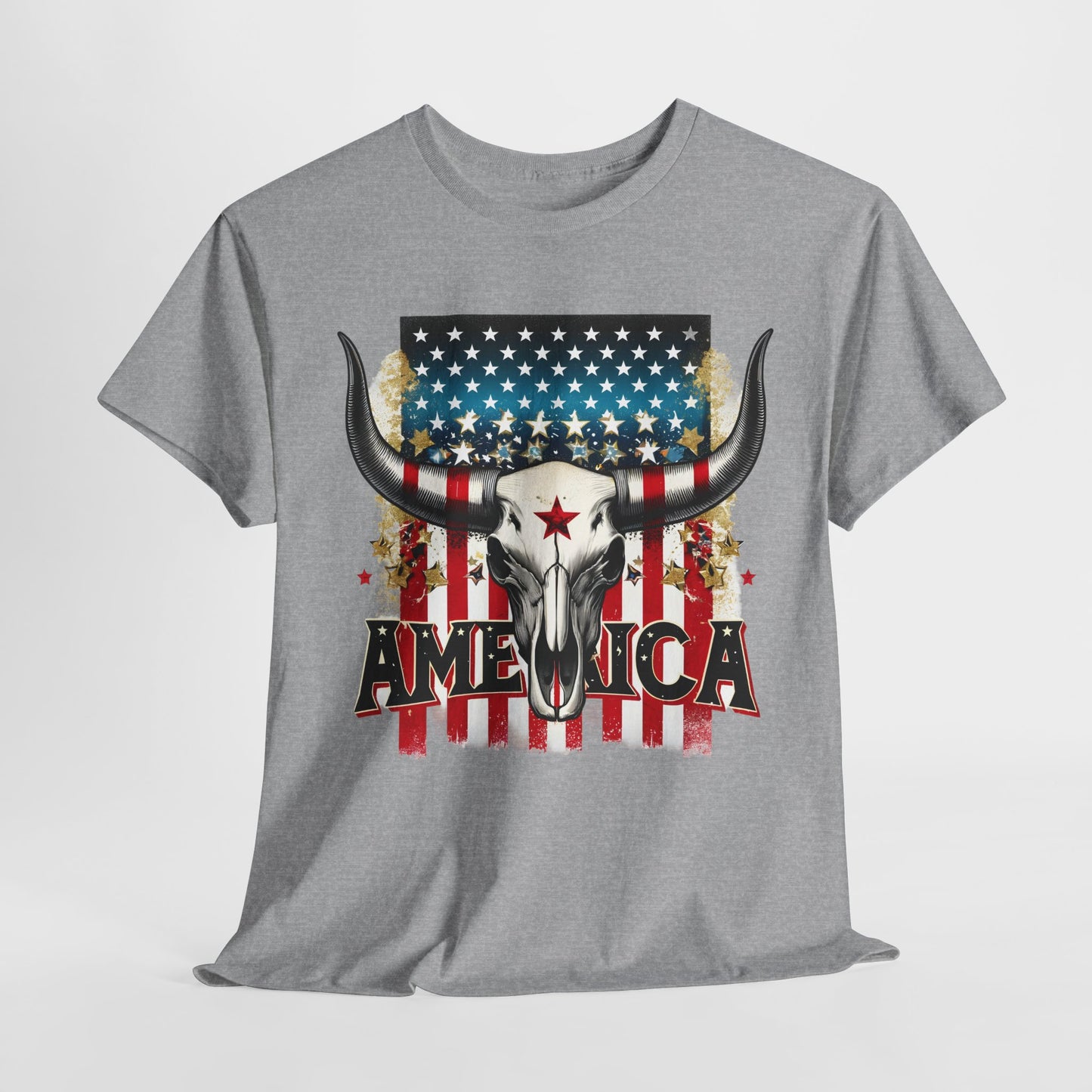 America - Bull Skull T-Shirt