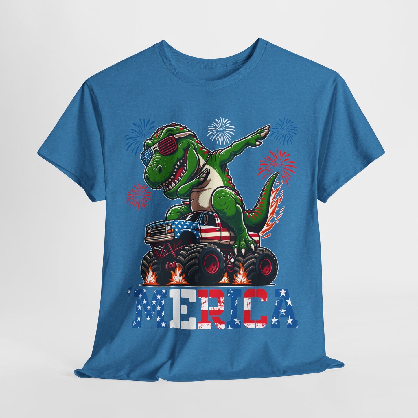 'Merica! Dabbin' Dinosaur on Monster Truck T-Shirt