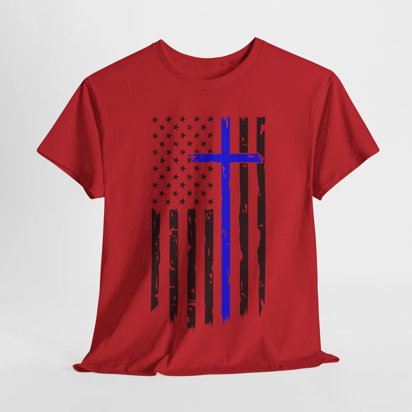 Thin Blue Line Cross - Law Enforcement T-Shirt