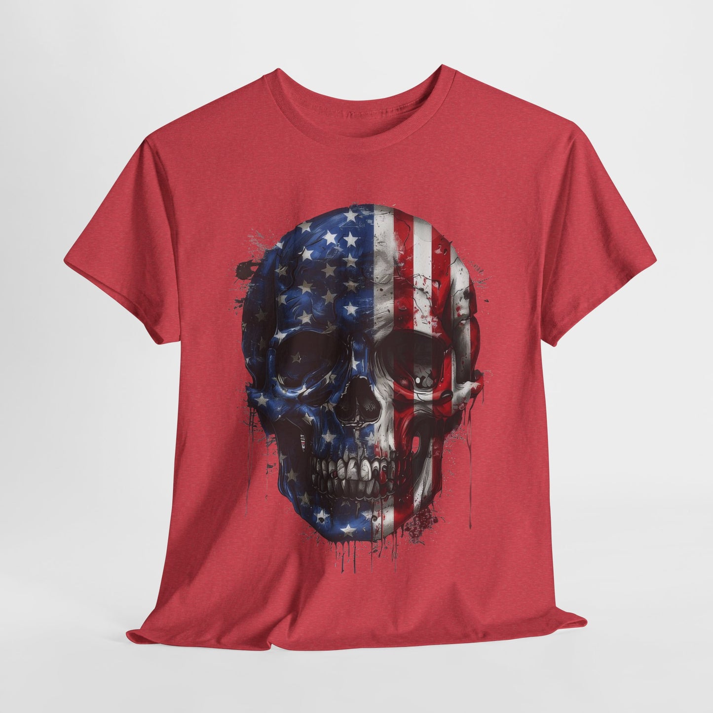 USA Flag Skull #2 T-Shirt