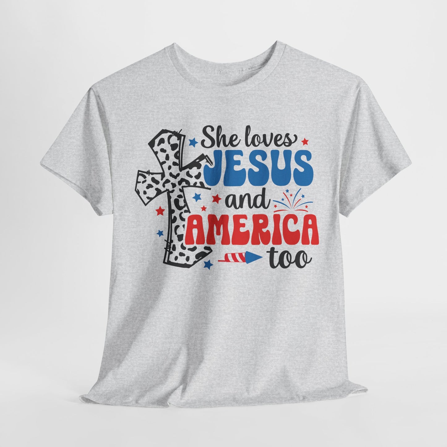 She Loves Jesus and America Too T-Shirt