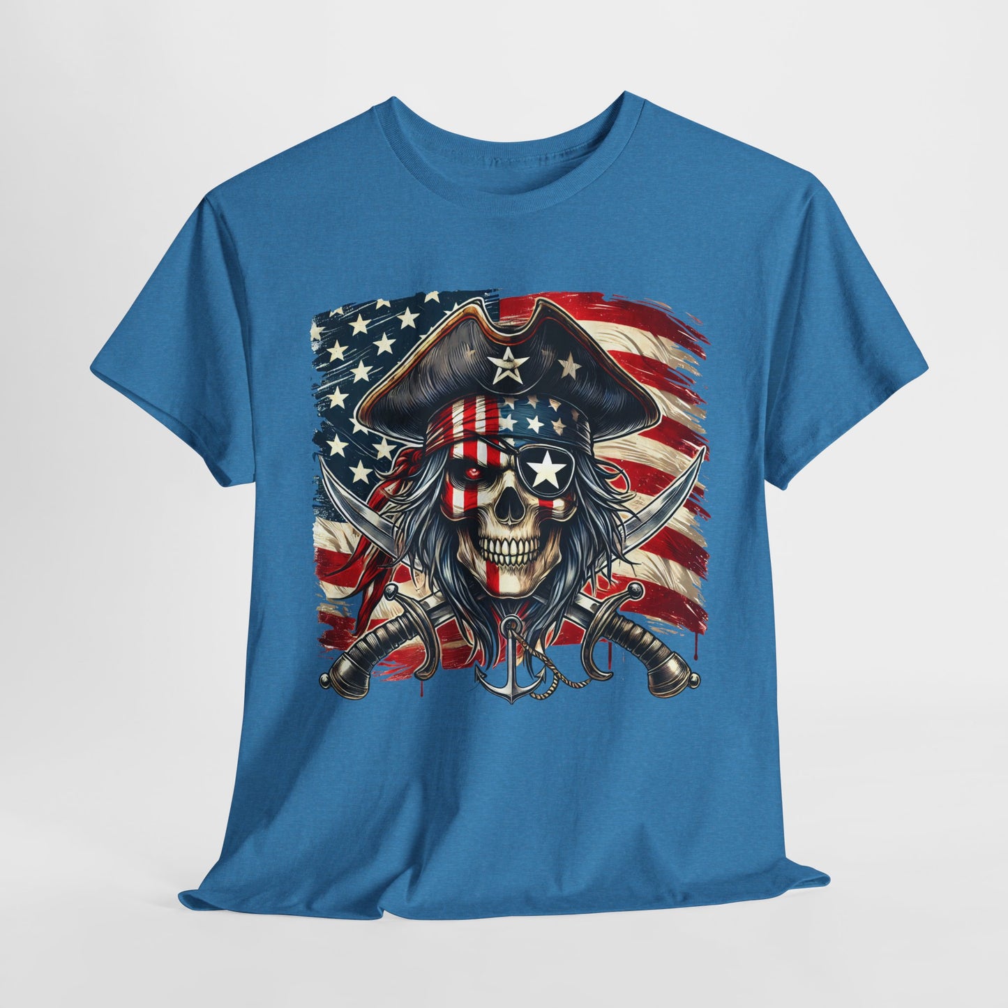 Skeleton Pirate with Flag T-Shirt