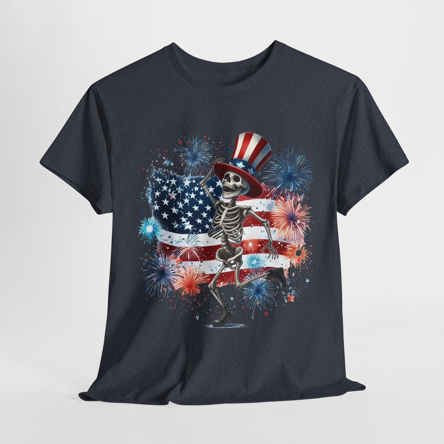 4th of July - Dancing USA Skeleton #2 T-Shirt