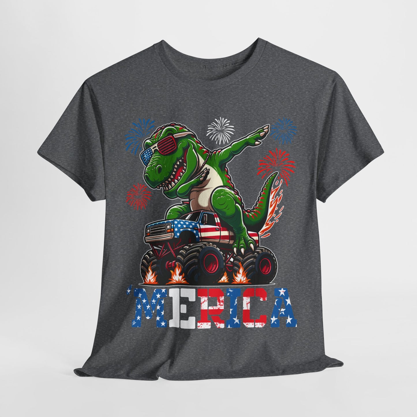 'Merica! Dabbin' Dinosaur on Monster Truck T-Shirt