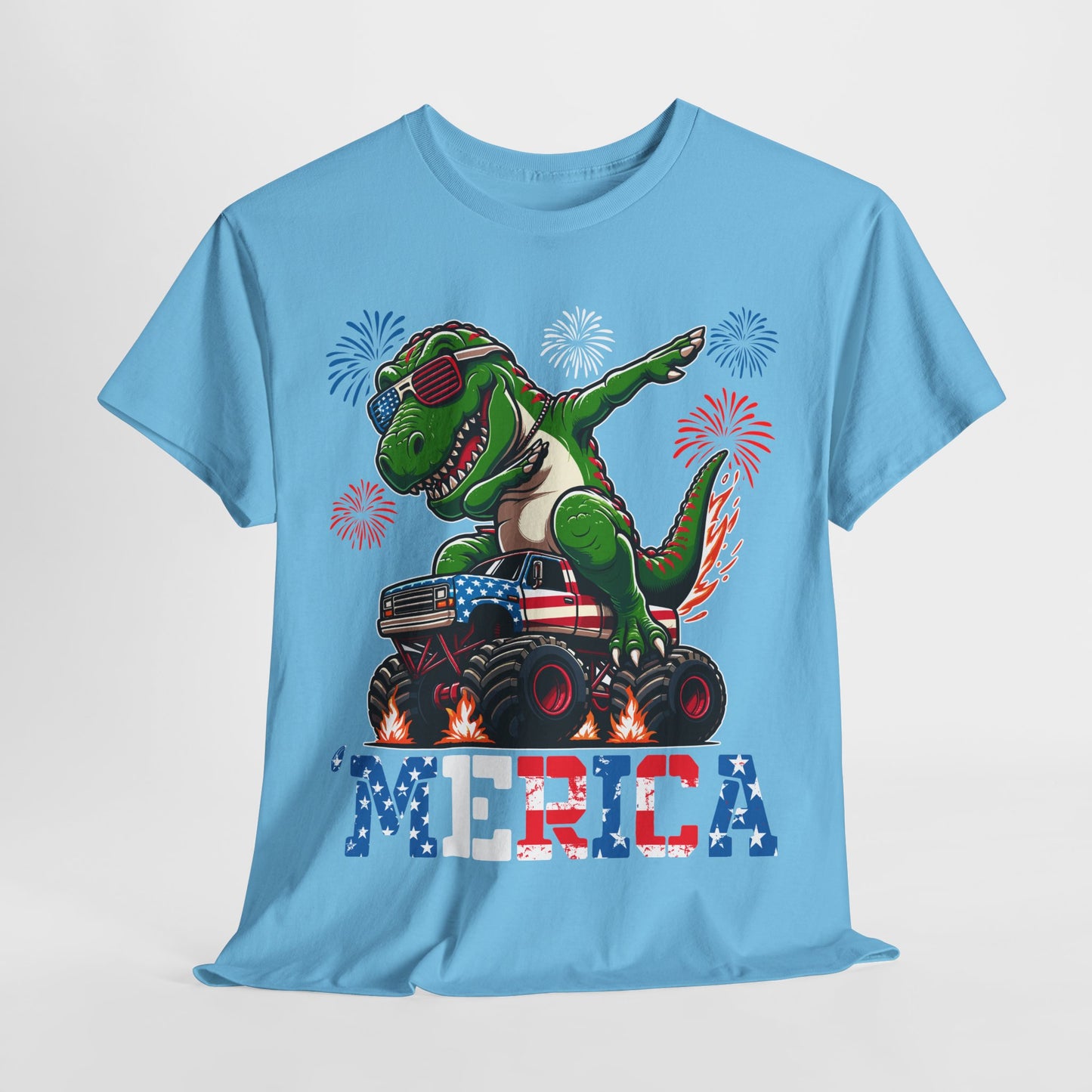 'Merica! Dabbin' Dinosaur on Monster Truck T-Shirt