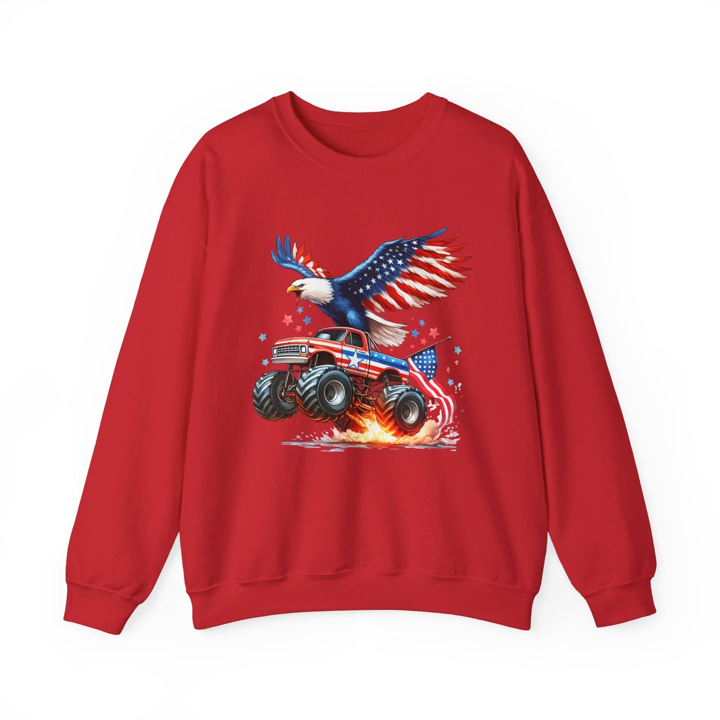Eagle on a Monster Truck Sweatshirt