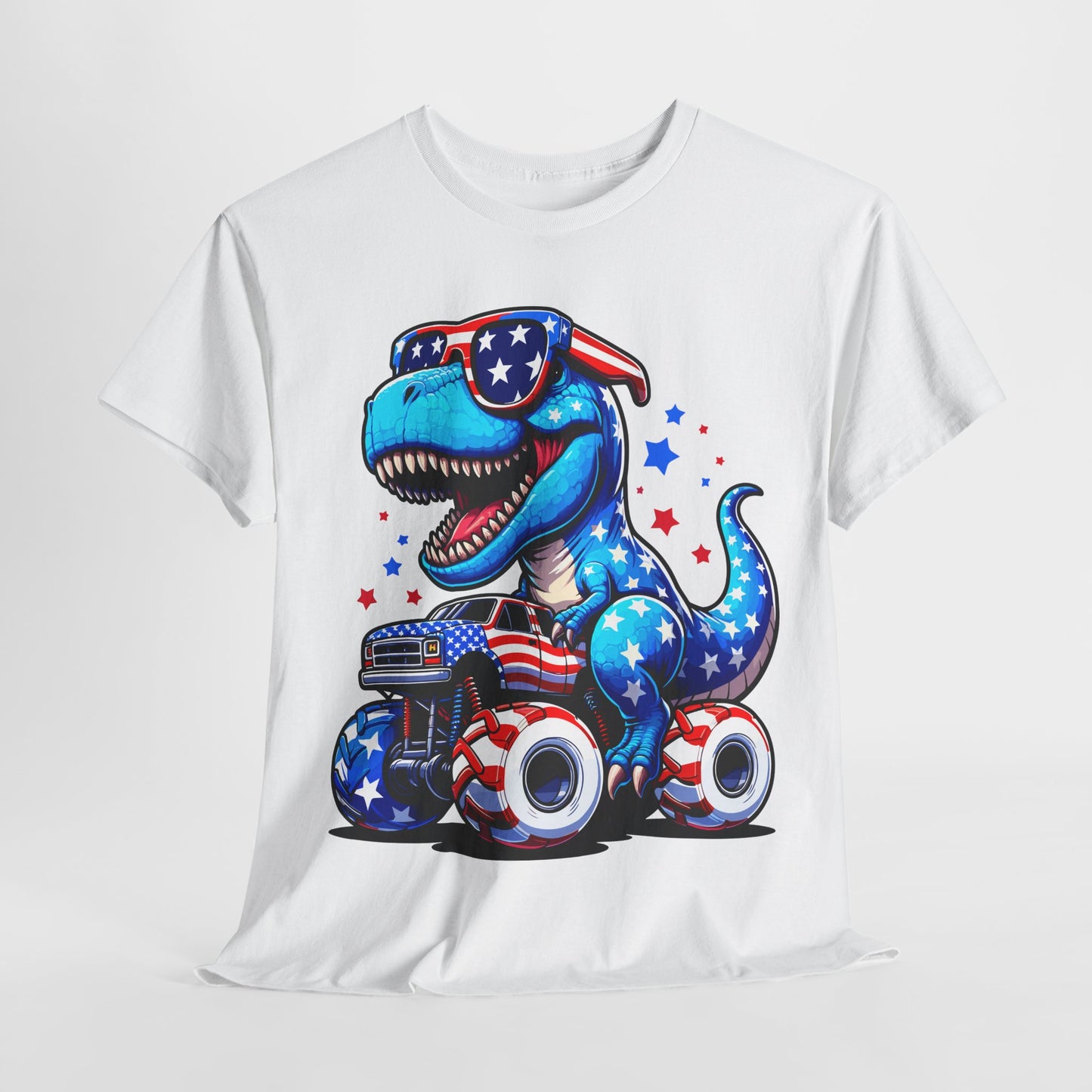 Dinosaur Riding Monster Truck T-Shirt