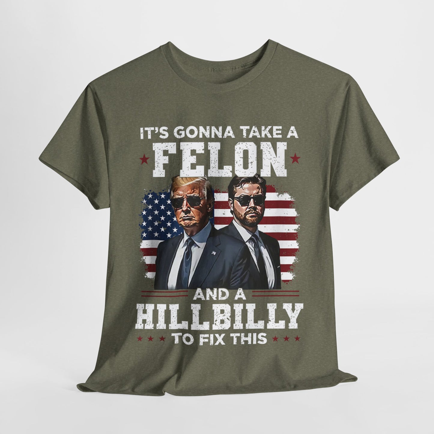 Donald Trump and JD Vance - A Felon and a Hillbilly T-Shirt