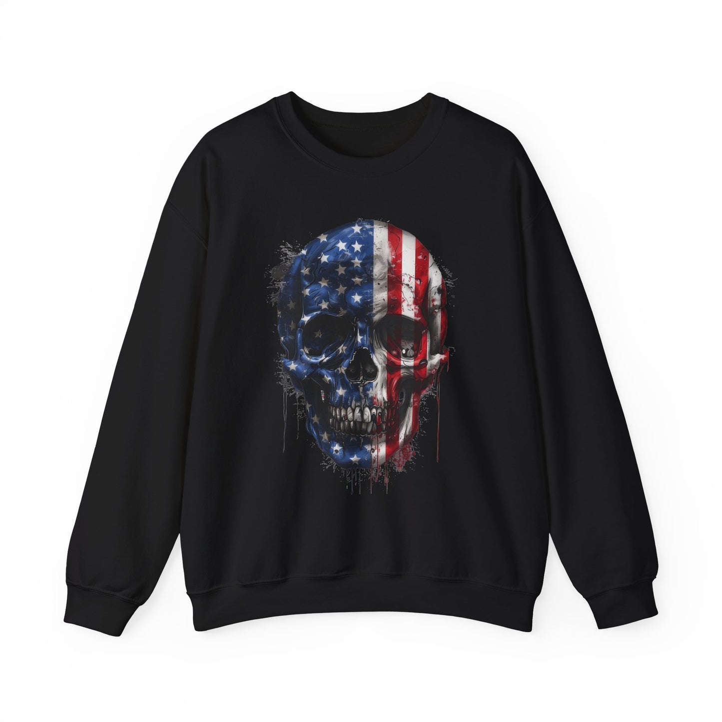 USA Flag Skull #2 Sweatshirt