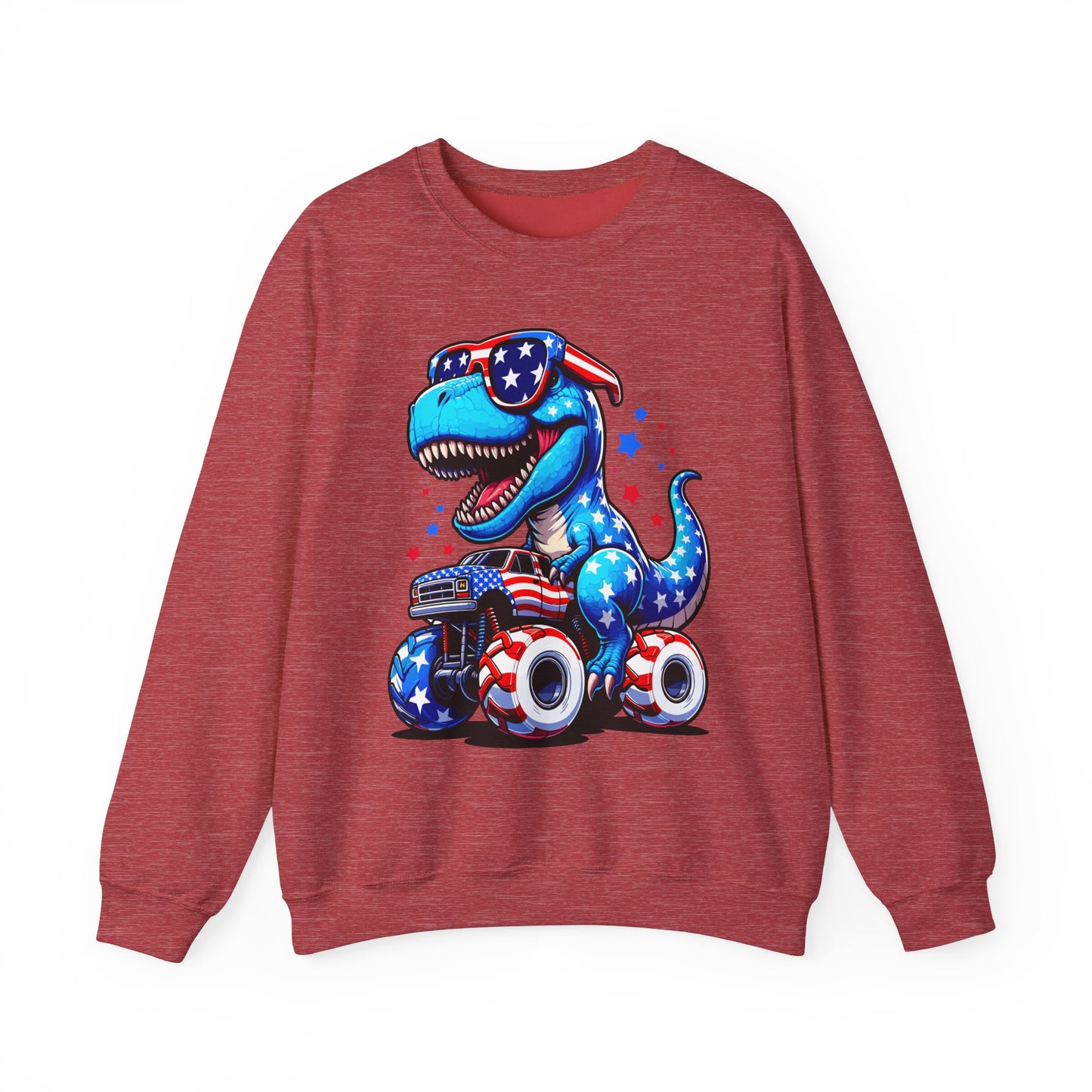 Dinosaur Riding Monster Truck Sweatshirt