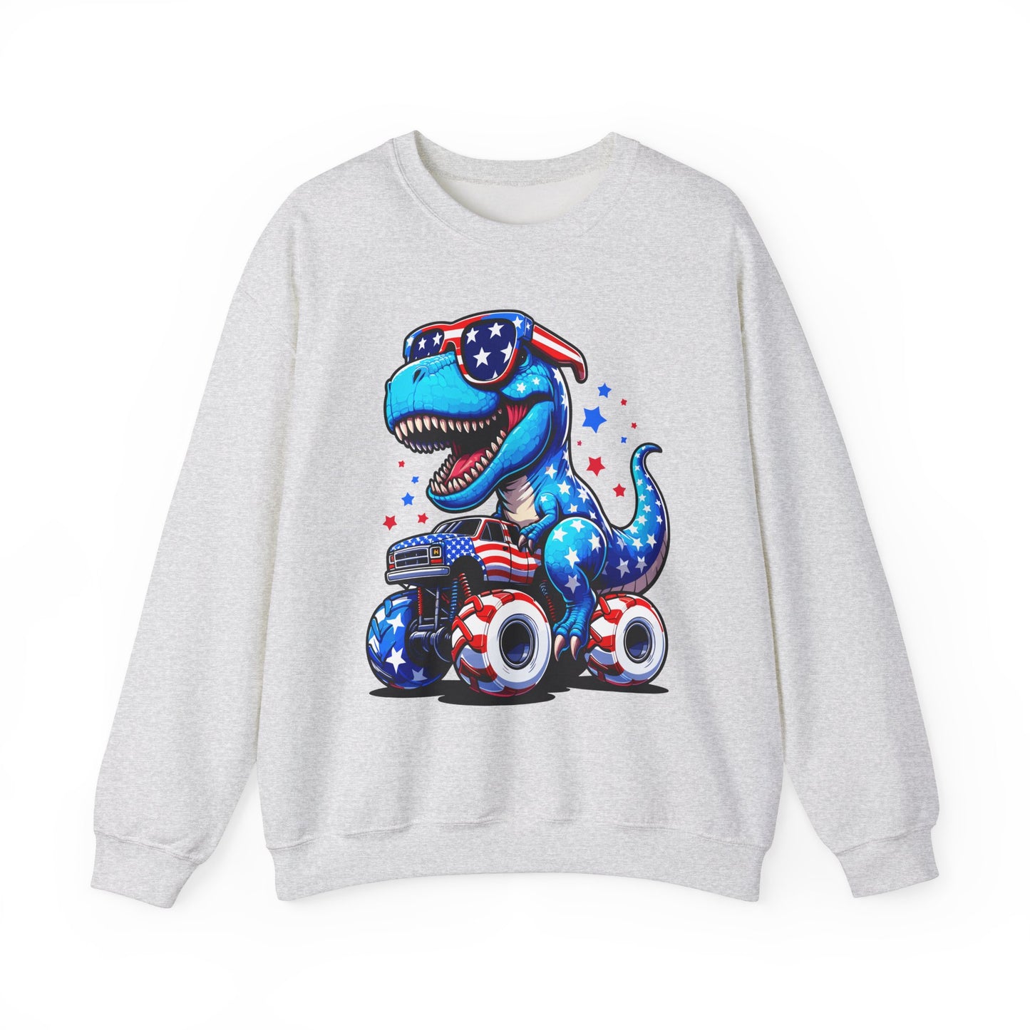 Dinosaur Riding Monster Truck Sweatshirt