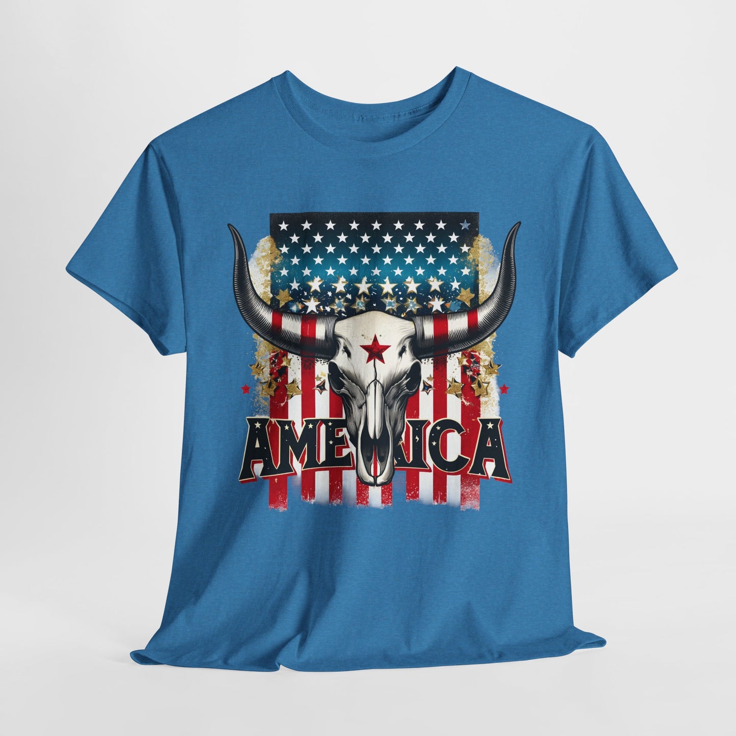 America - Bull Skull T-Shirt