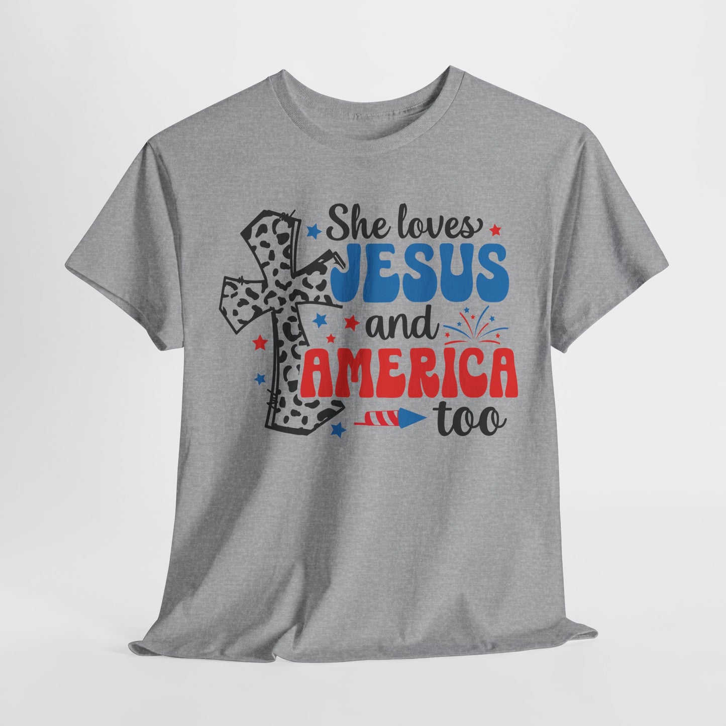 She Loves Jesus and America Too T-Shirt