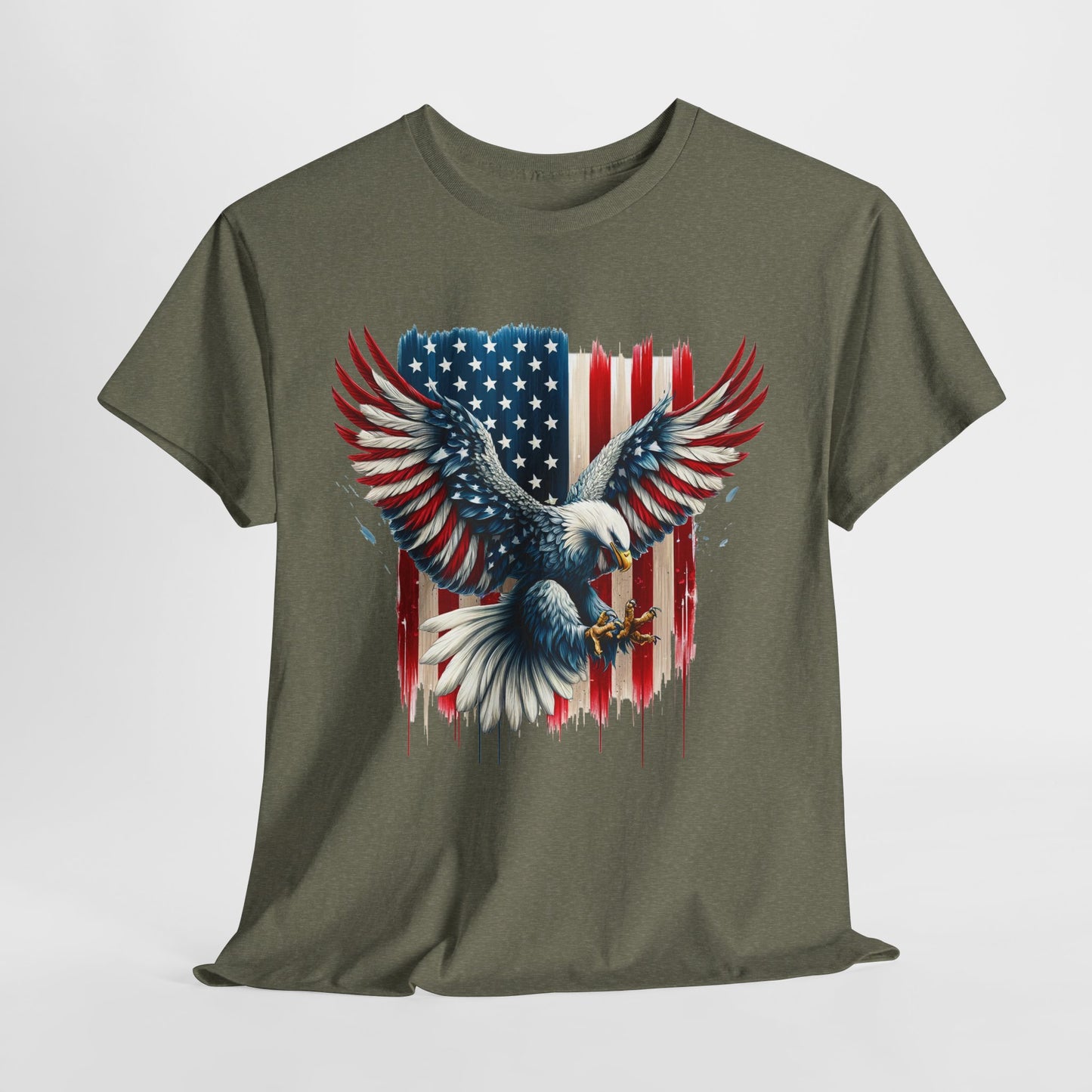 Bald Eagle with Flag #1 T-Shirt