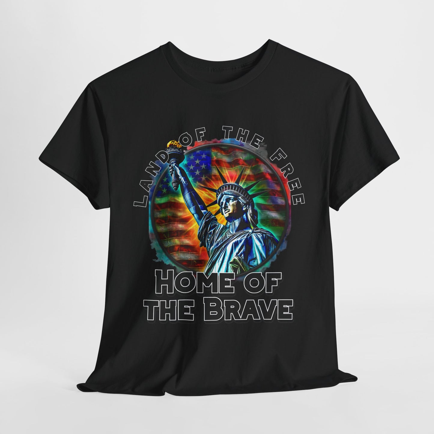 Land of the Free Home of the Brave Statue of Liberty T-Shirt