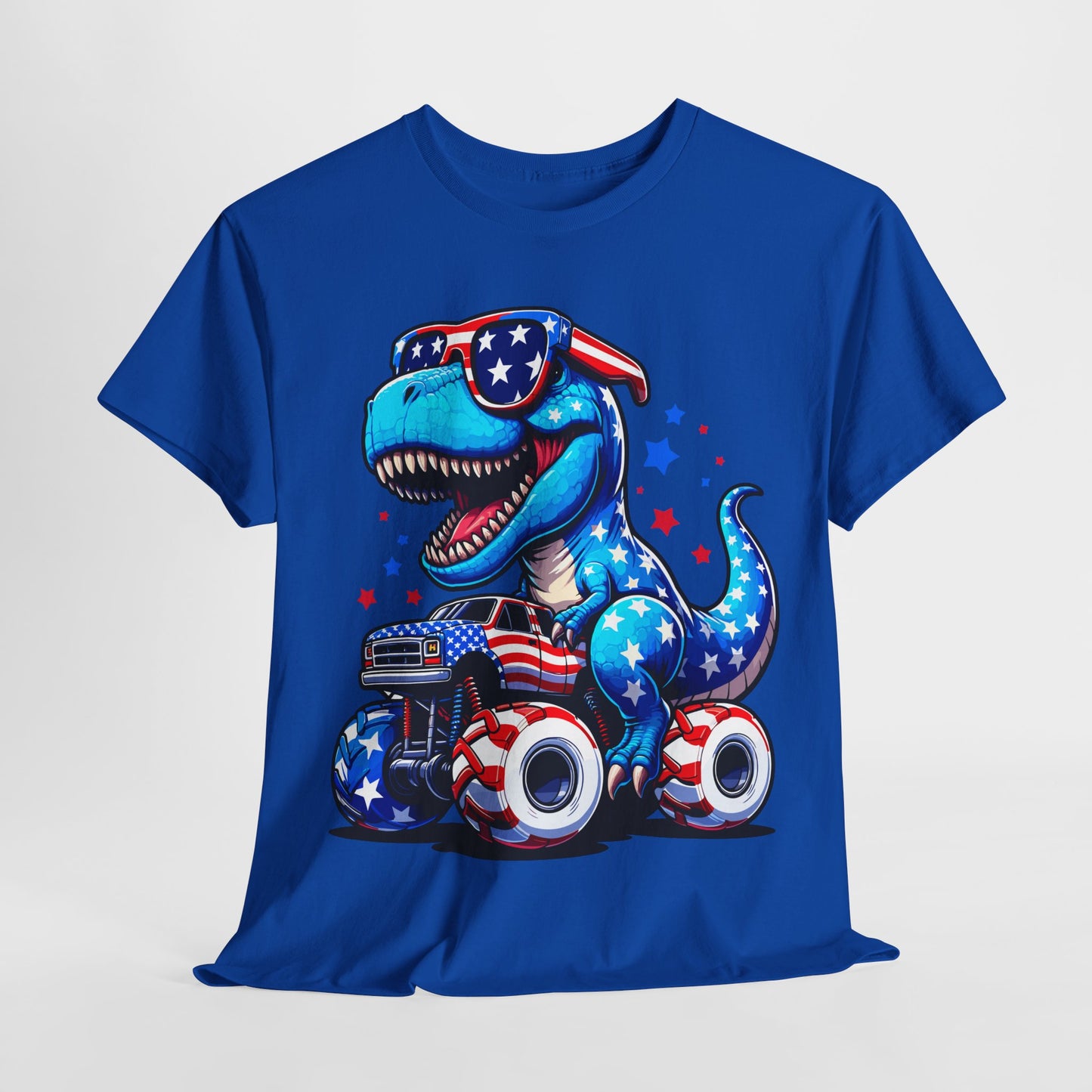 Dinosaur Riding Monster Truck T-Shirt
