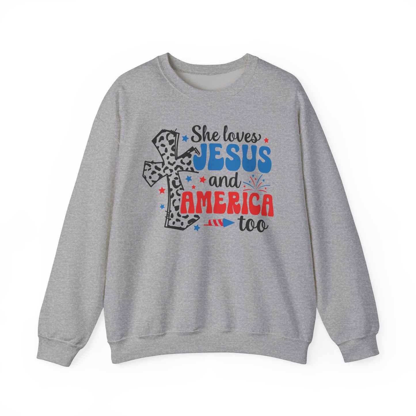 She Loves Jesus and America Too Sweatshirt
