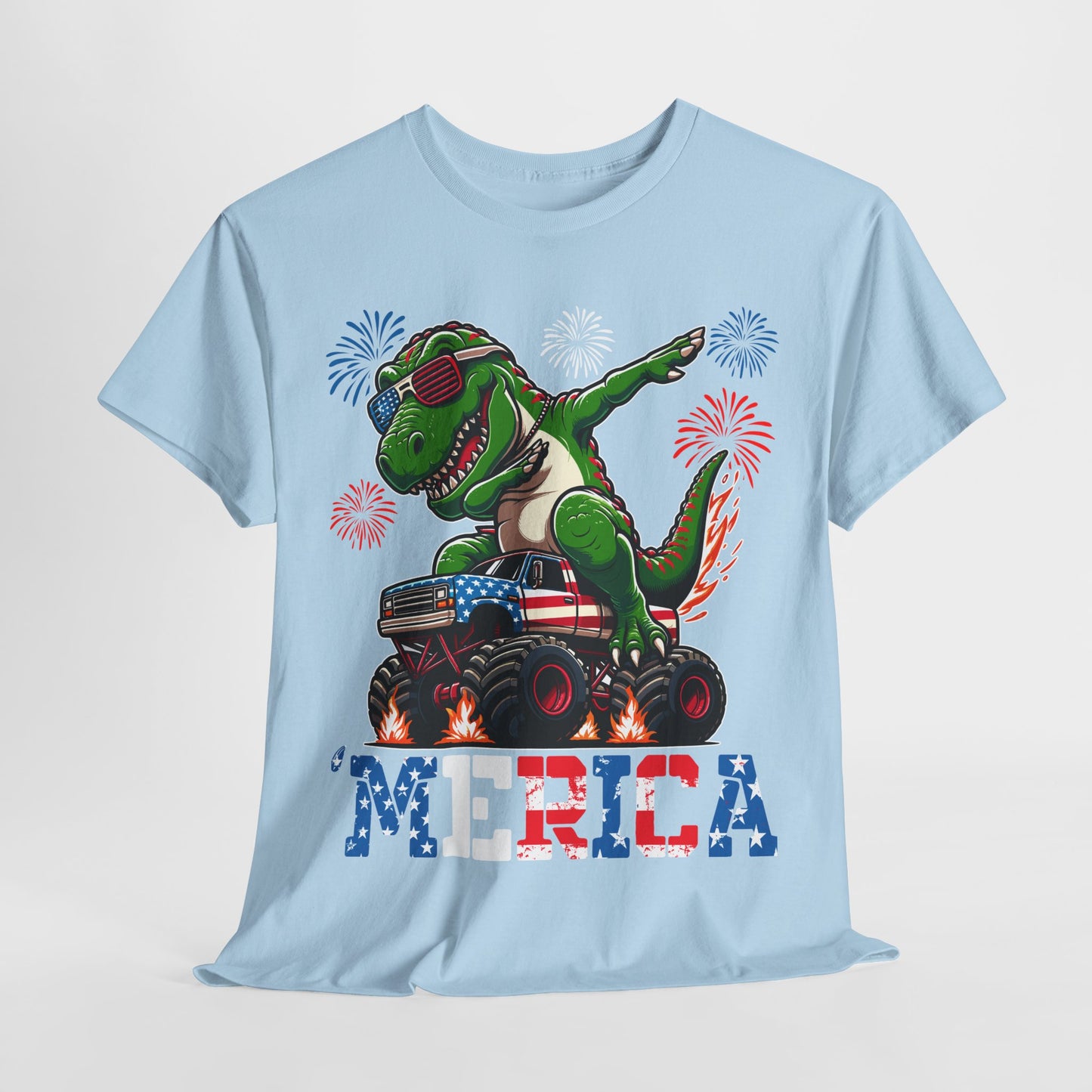 'Merica! Dabbin' Dinosaur on Monster Truck T-Shirt