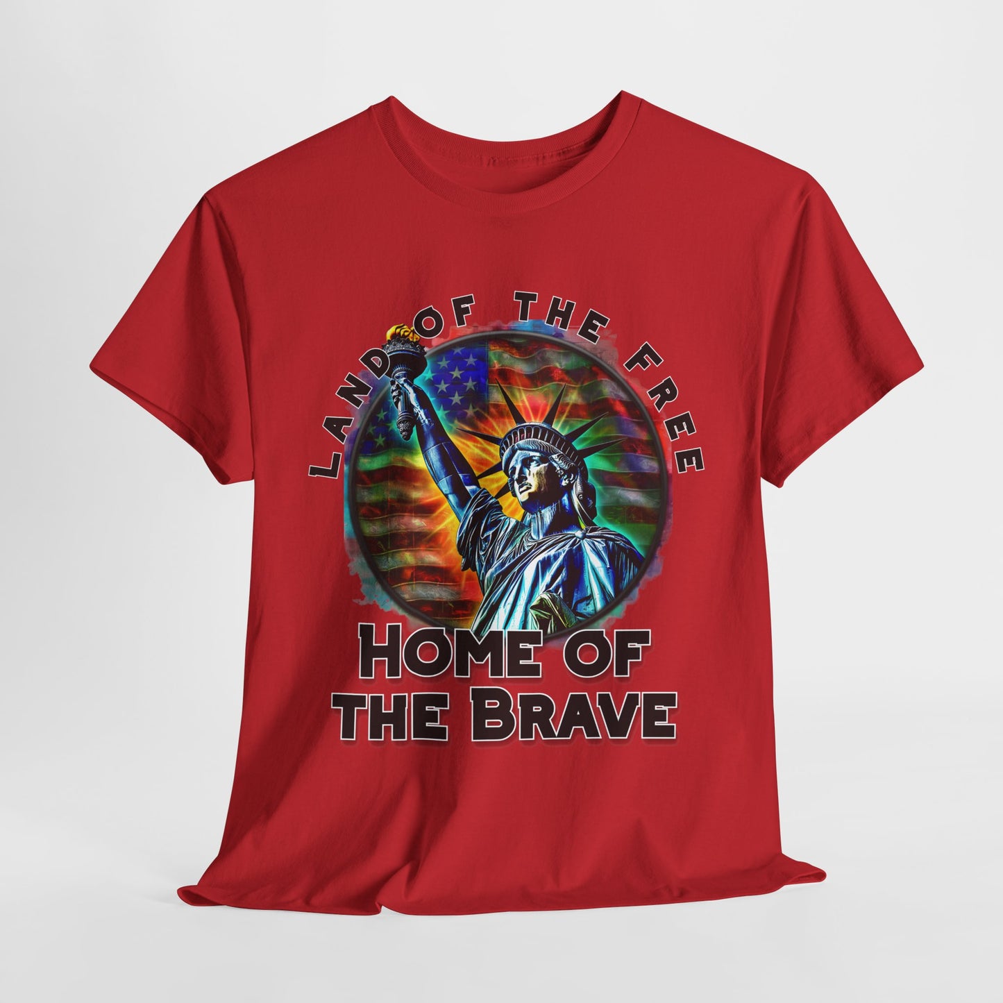 Land of the Free Home of the Brave Statue of Liberty T-Shirt
