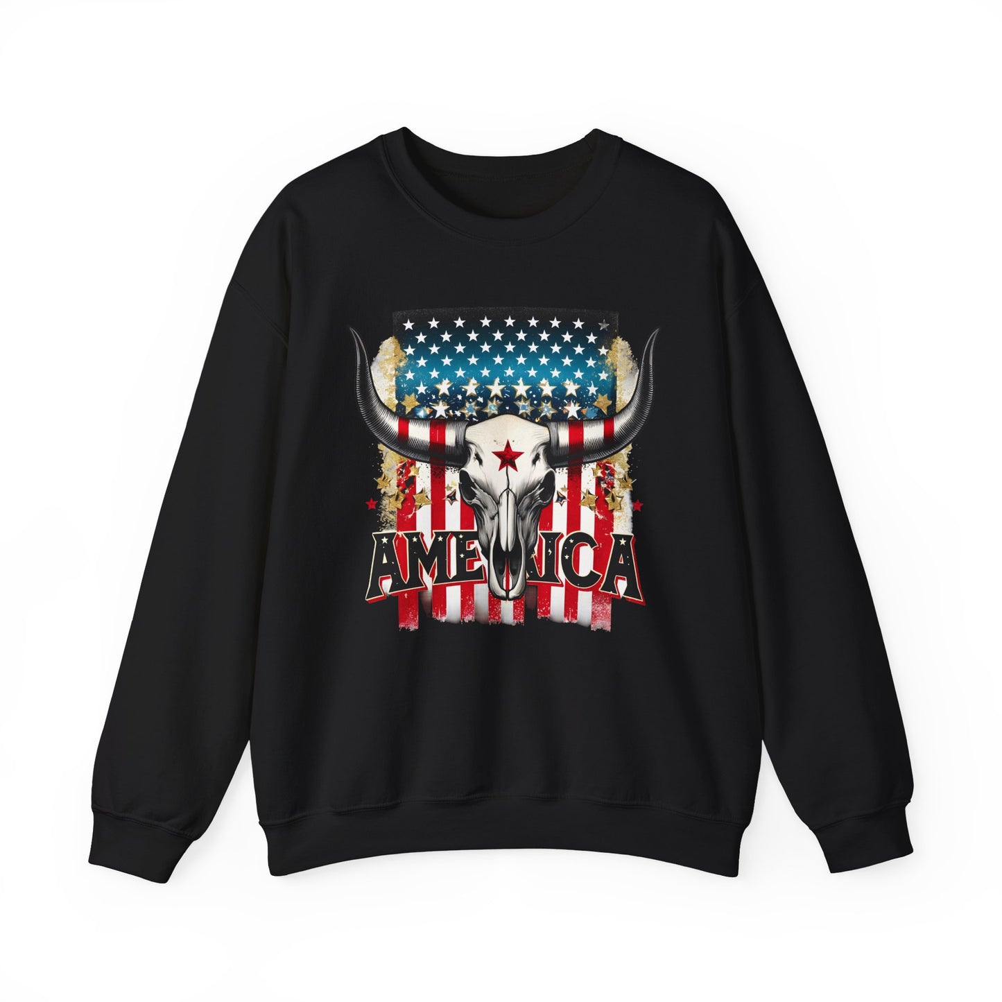 America - Bull Skull Sweatshirt