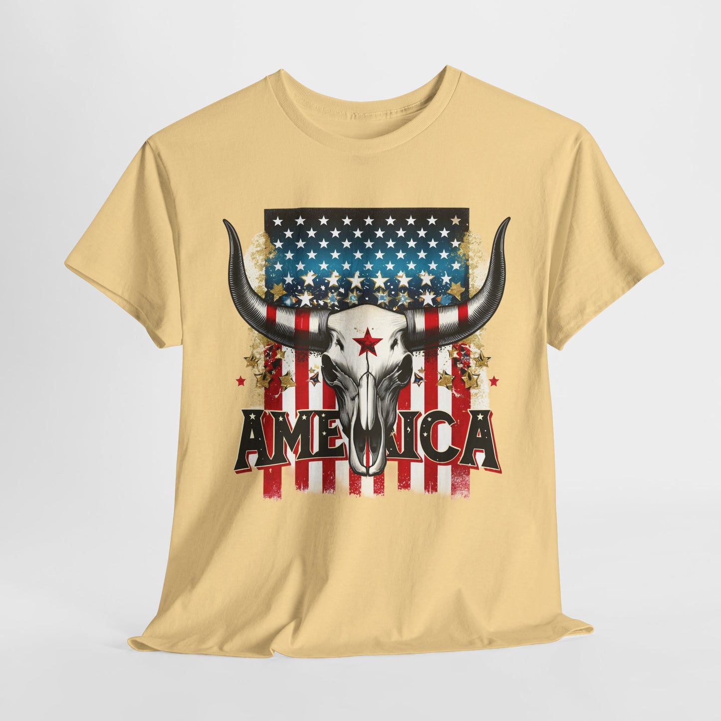 America - Bull Skull T-Shirt