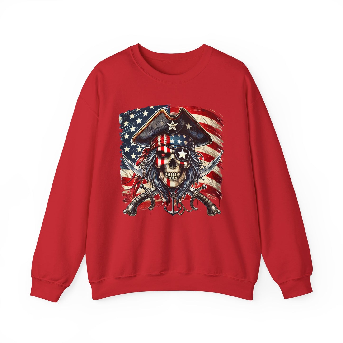 Skeleton Pirate with Flag Sweatshirt