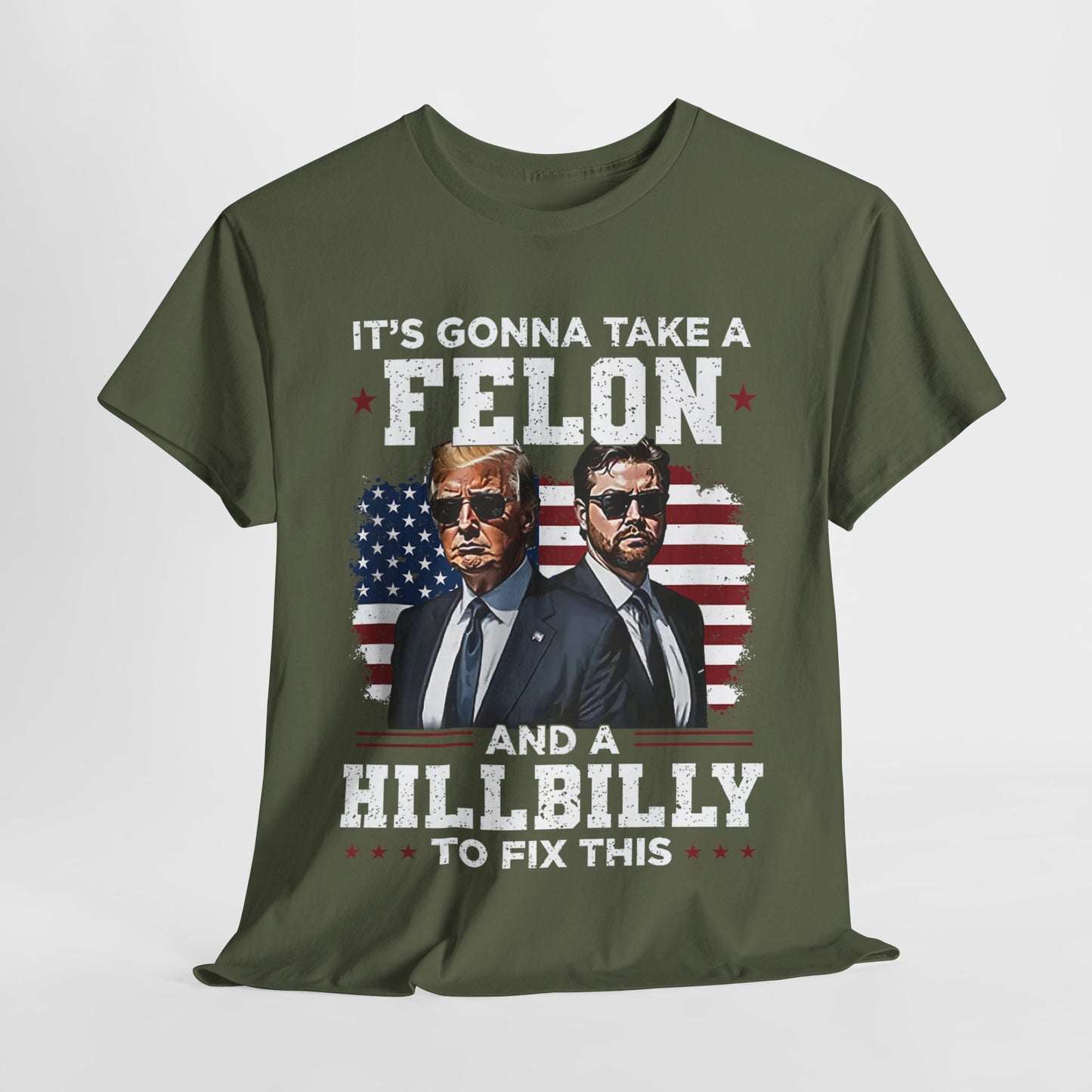 Donald Trump and JD Vance - A Felon and a Hillbilly T-Shirt