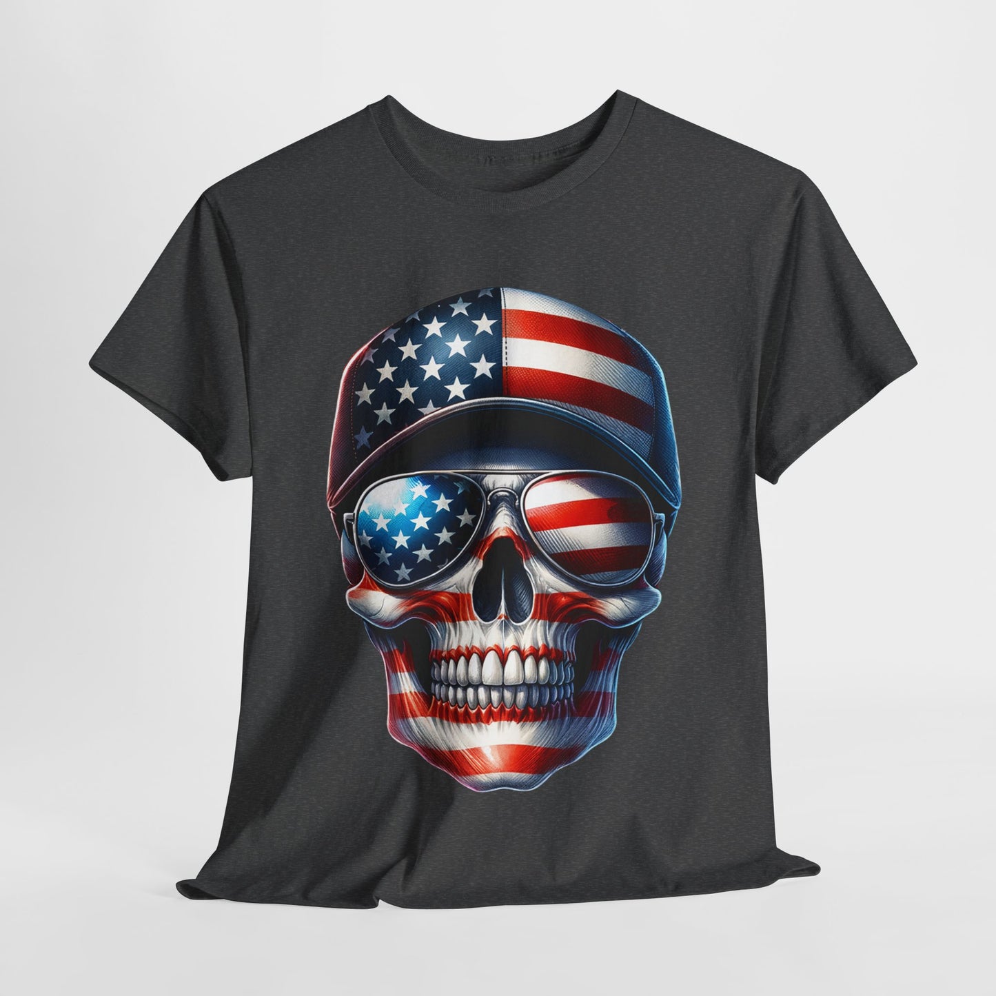 USA Flag Skull #3 T-Shirt