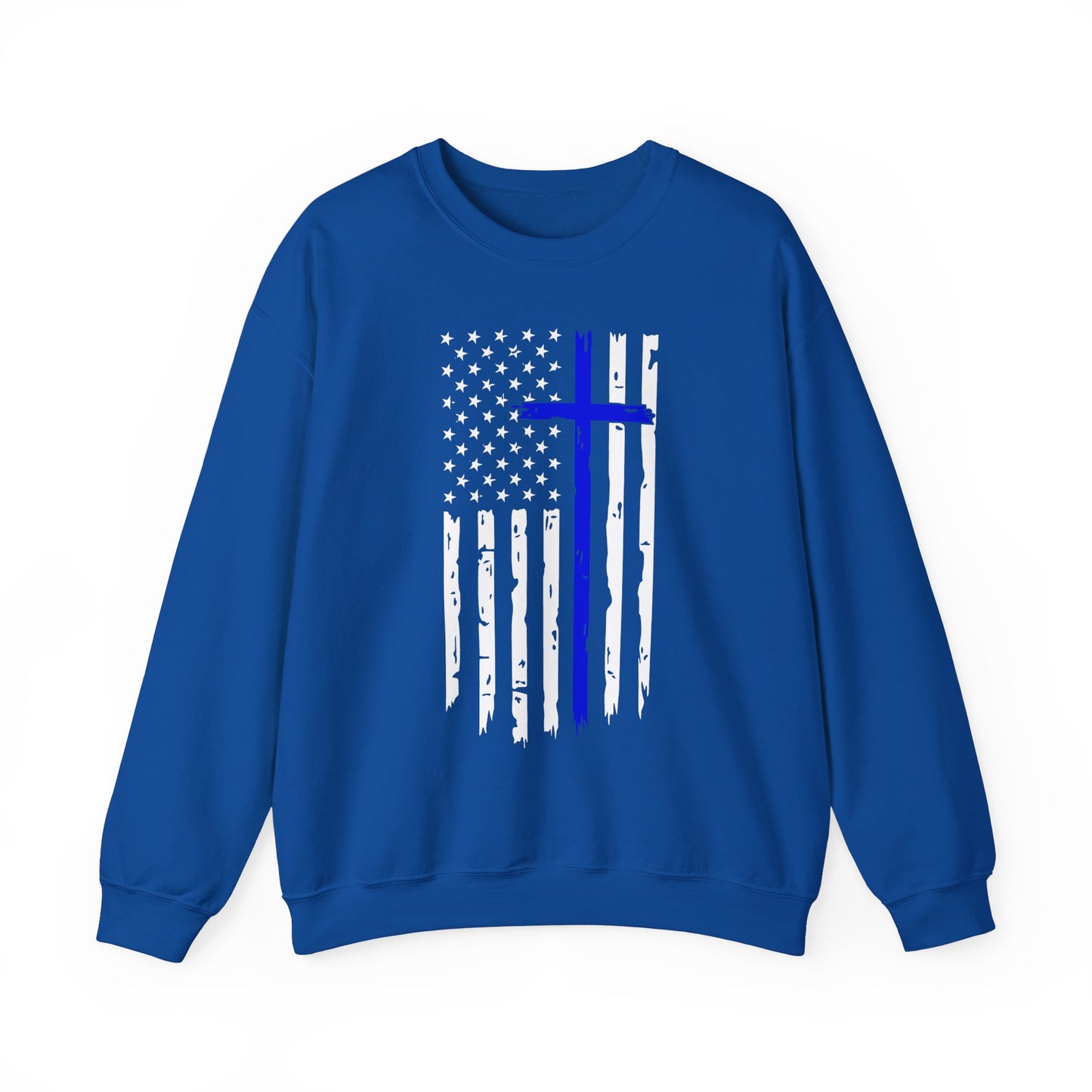 Thin Blue Line Cross - Law Enforcement Sweatshirt