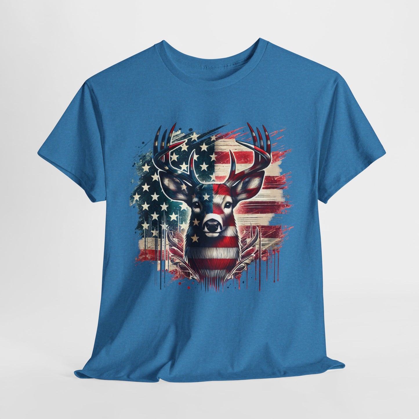 Whitetail Buck with Flag T-Shirt