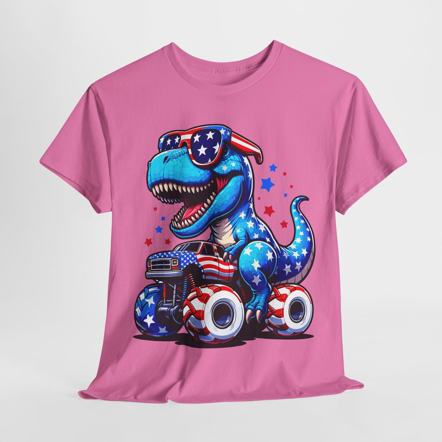 Dinosaur Riding Monster Truck T-Shirt