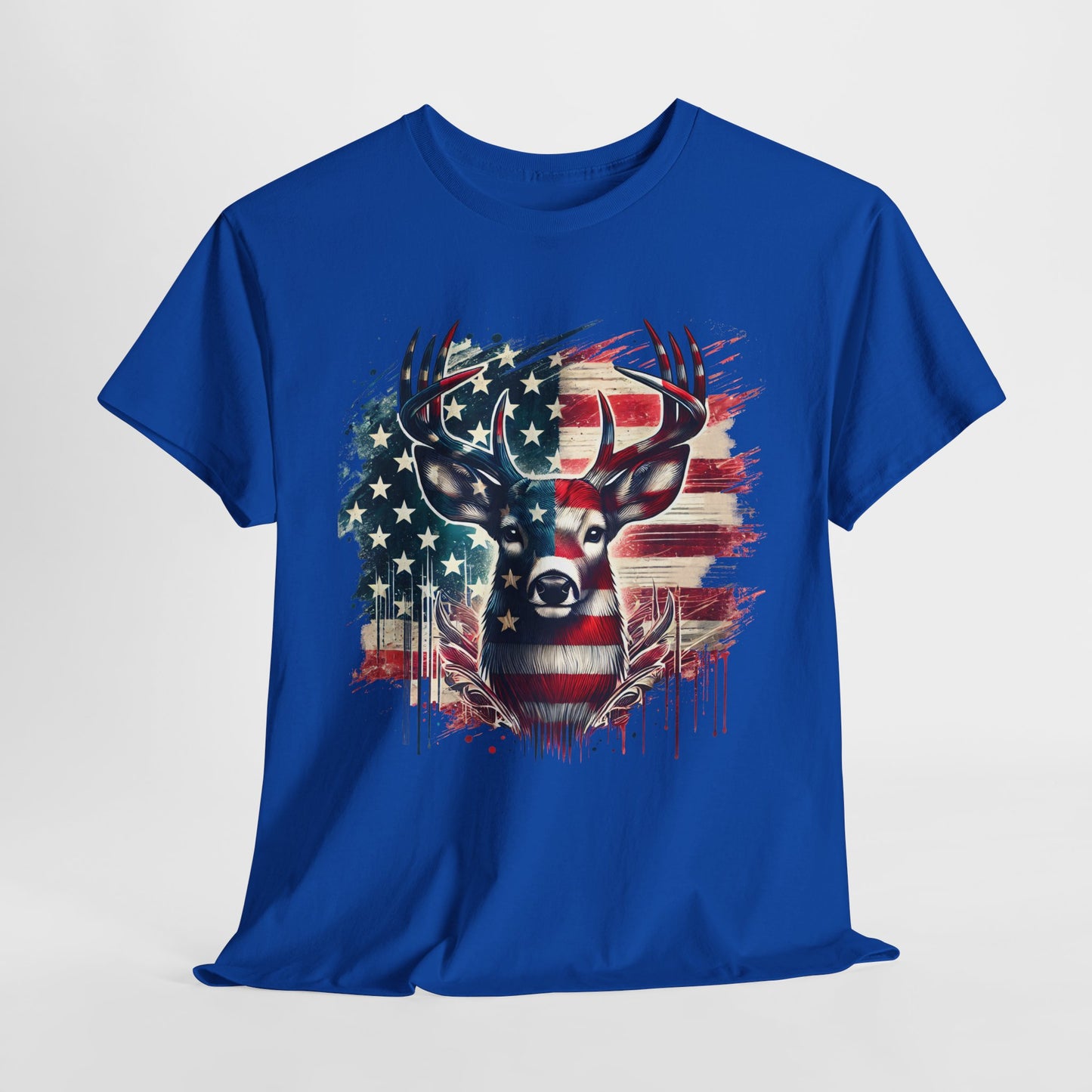 Whitetail Buck with Flag T-Shirt