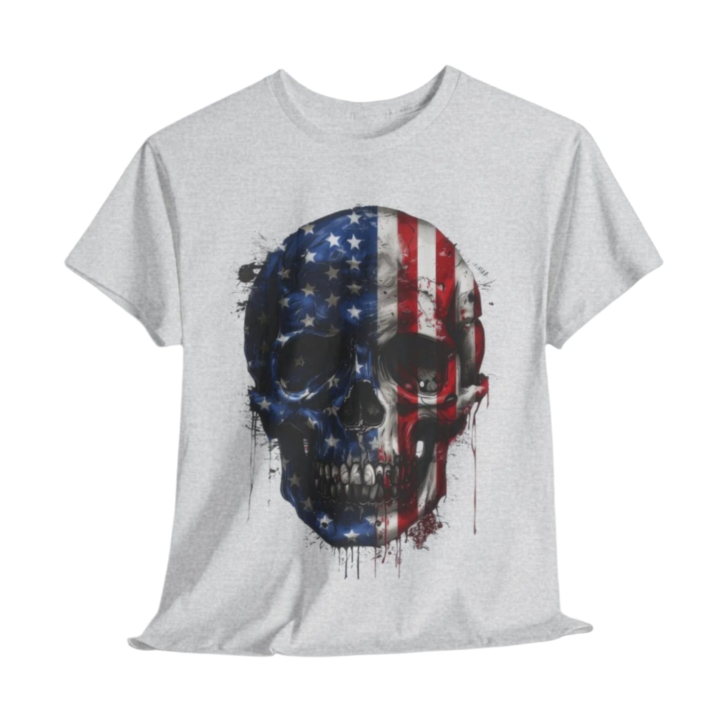 USA Flag Skull #2 T-Shirt