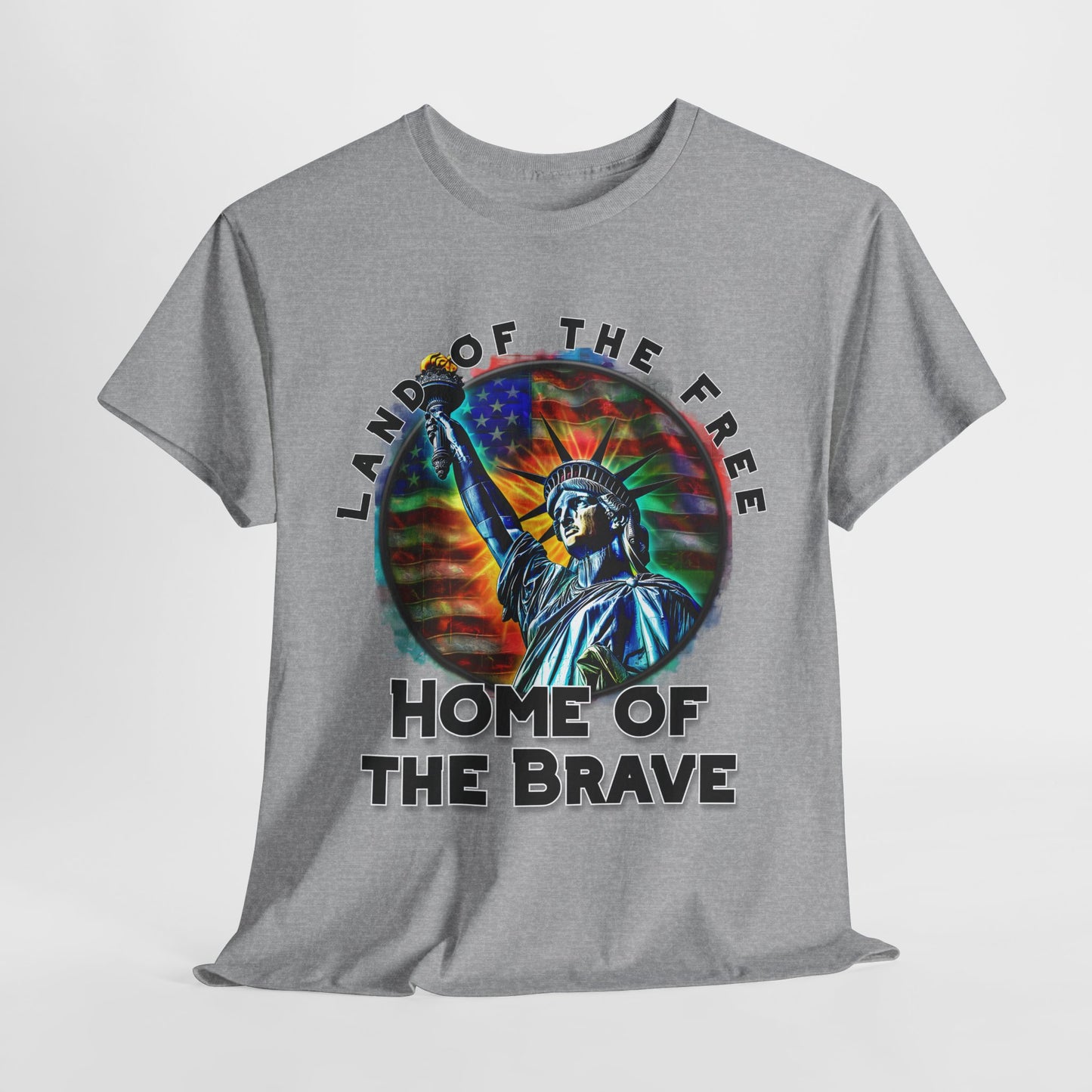 Land of the Free Home of the Brave Statue of Liberty T-Shirt