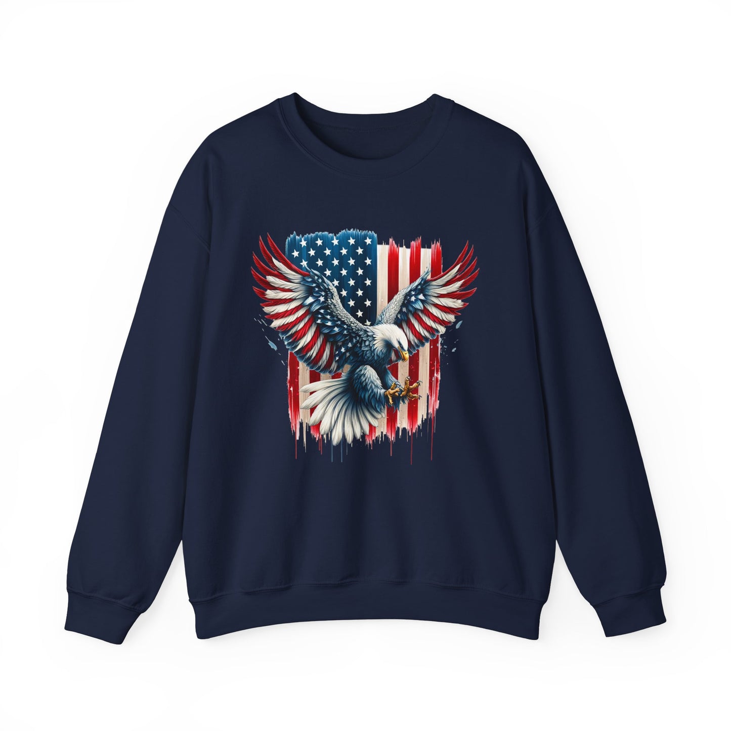 Bald Eagle with Flag #1 Sweatshirt