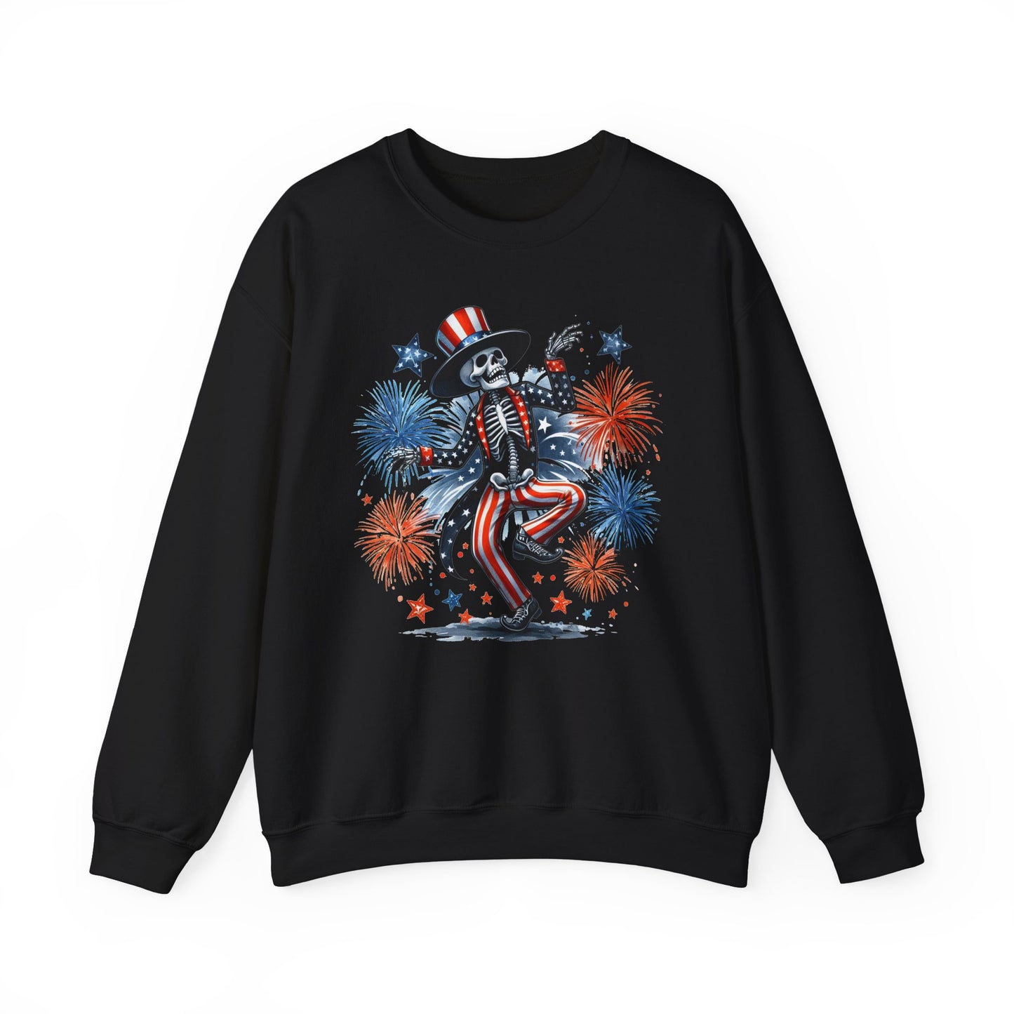 4th of July - Dancing USA Skeleton #1 Sweatshirt