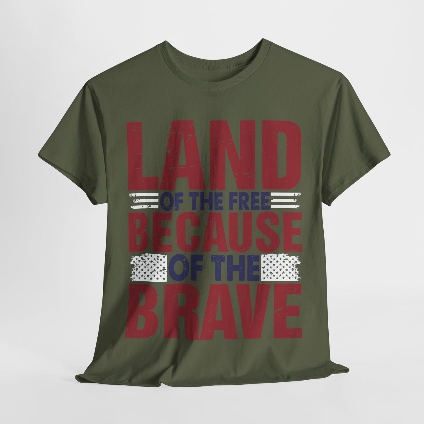 Land of the Free Because of the Brave #4 T-shirt