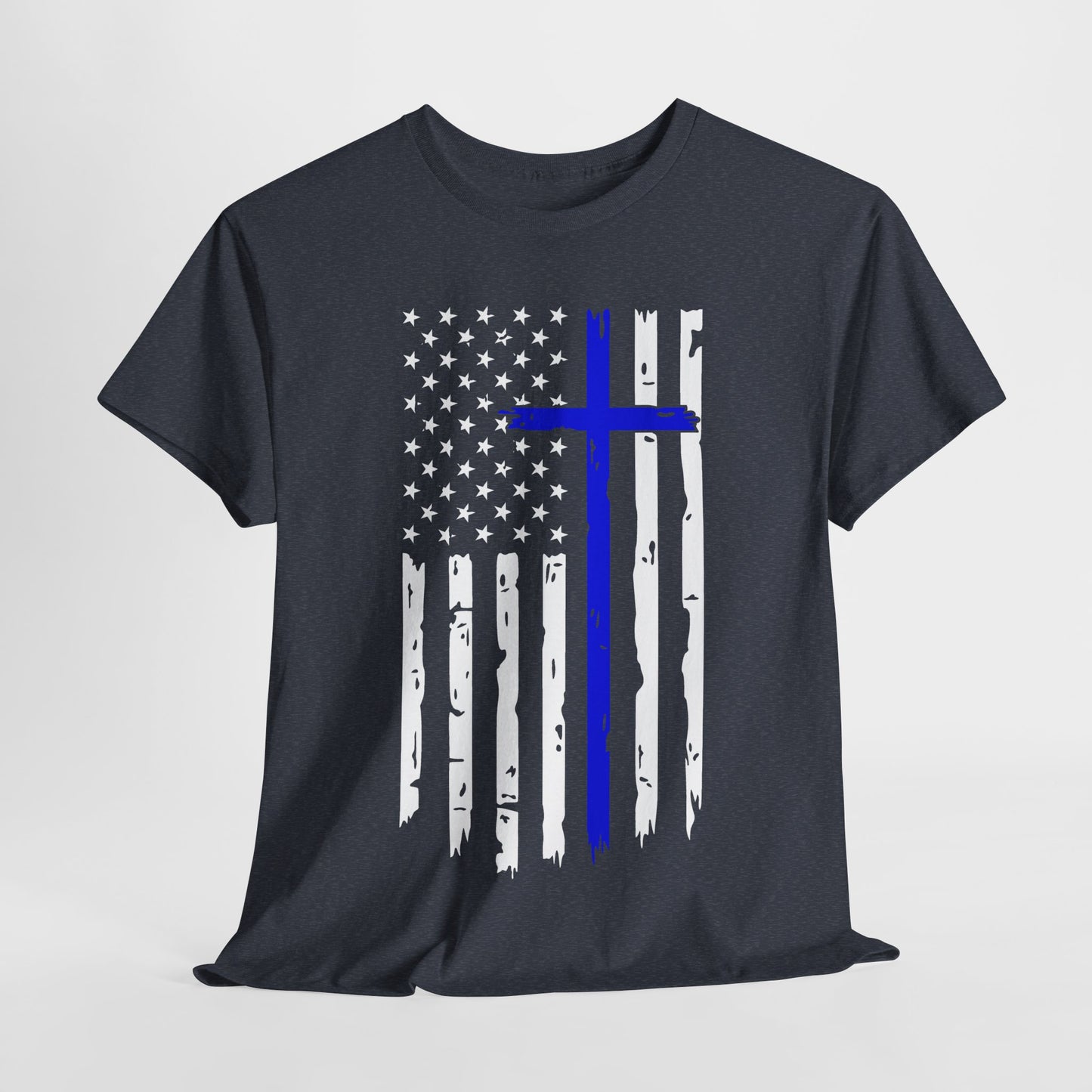 Thin Blue Line Cross - Law Enforcement T-Shirt