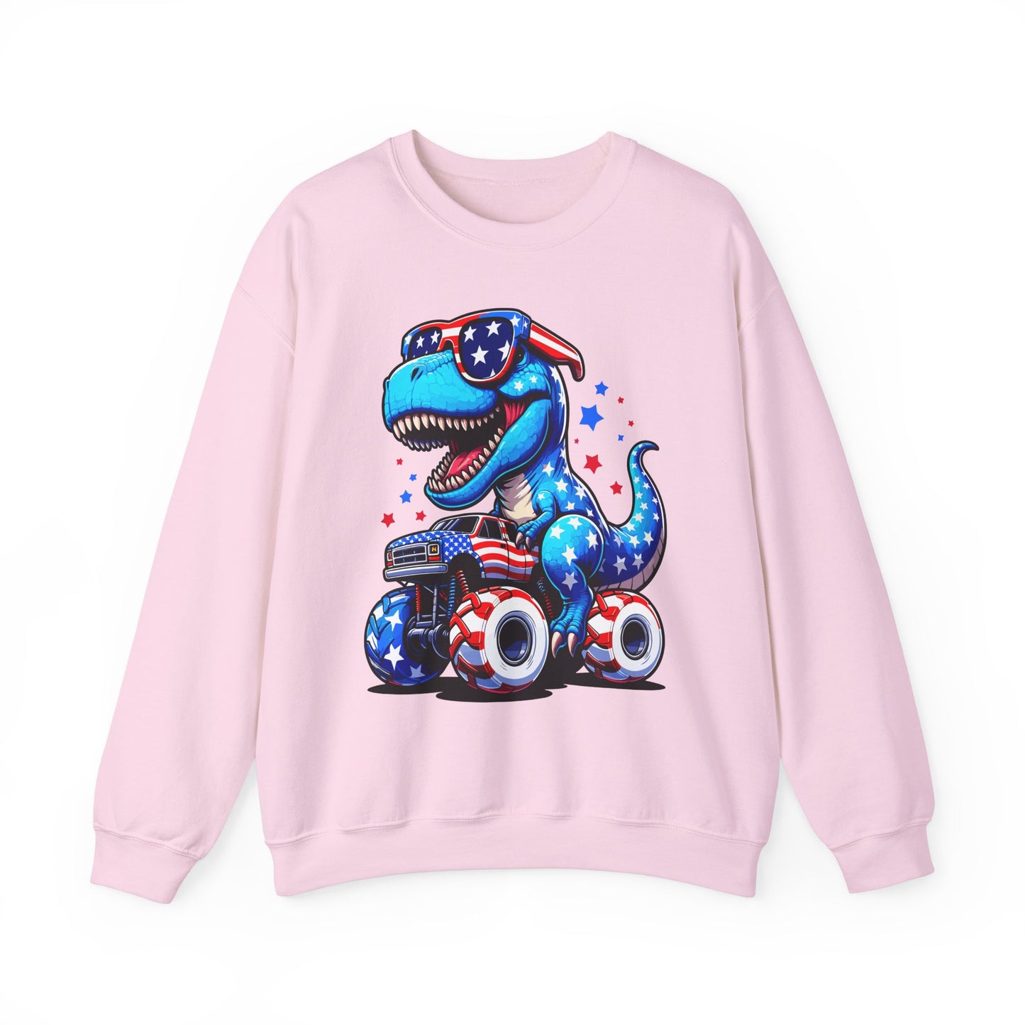 Dinosaur Riding Monster Truck Sweatshirt