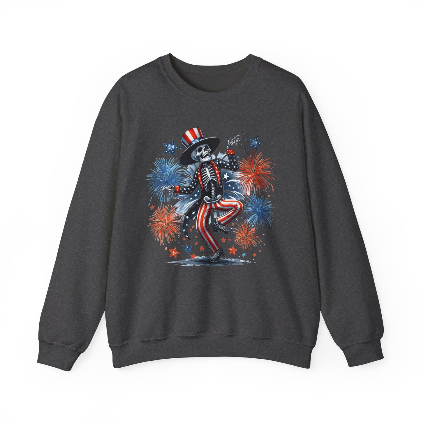 4th of July - Dancing USA Skeleton #1 Sweatshirt