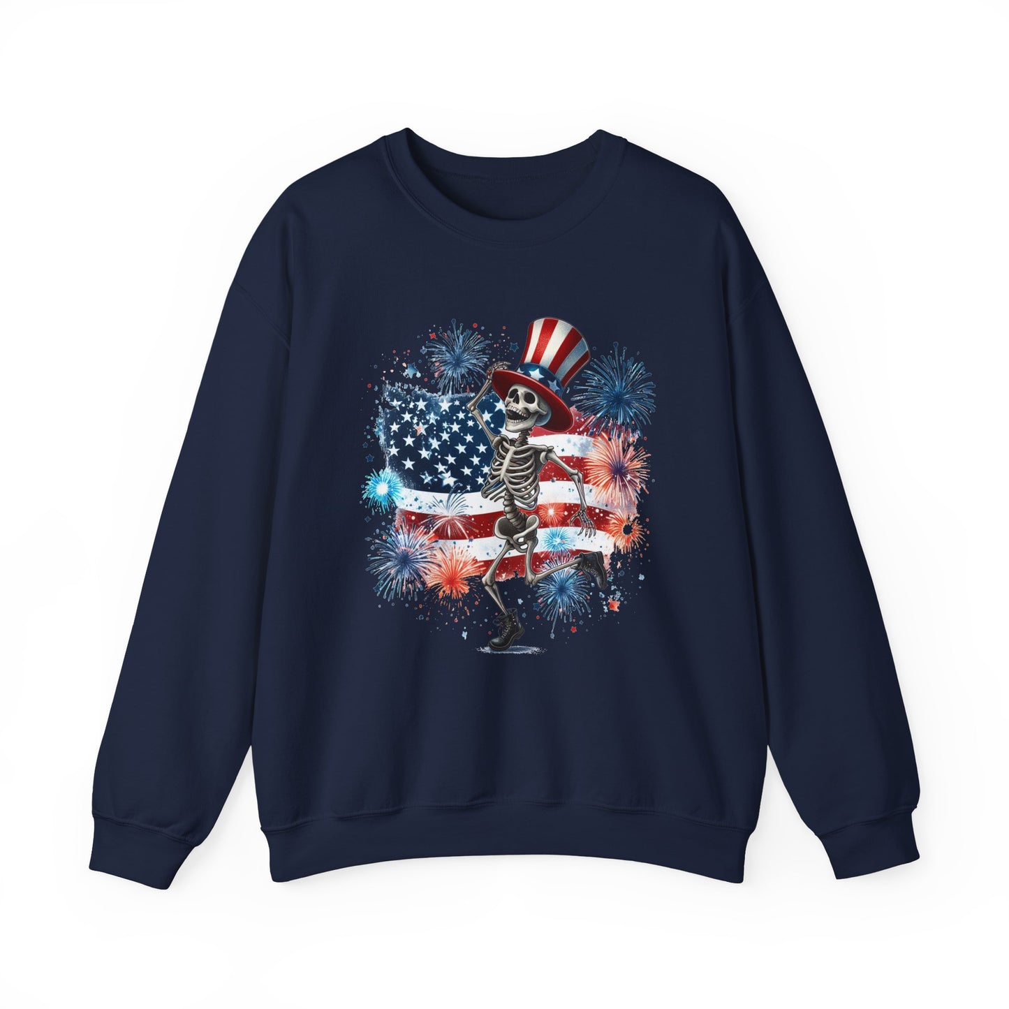 4th of July - Dancing USA Skeleton #2 Sweatshirt