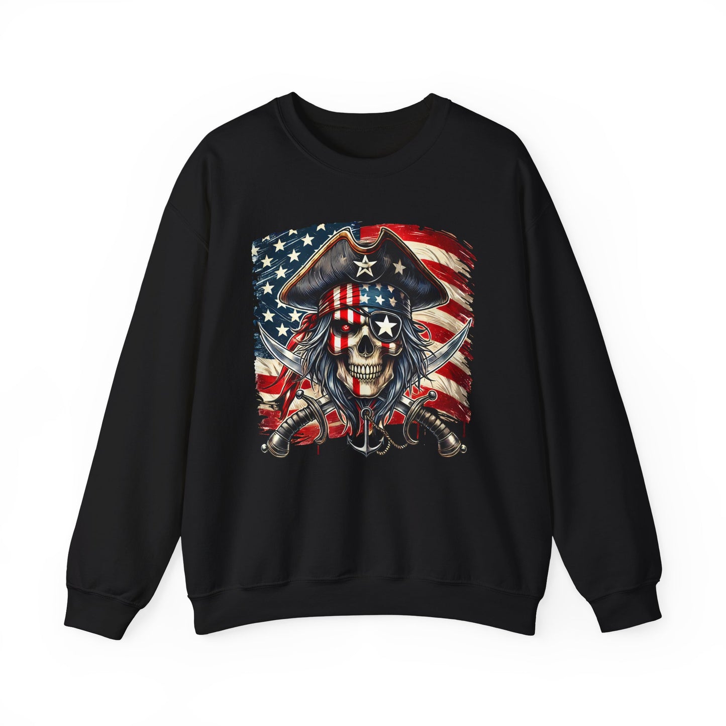 Skeleton Pirate with Flag Sweatshirt