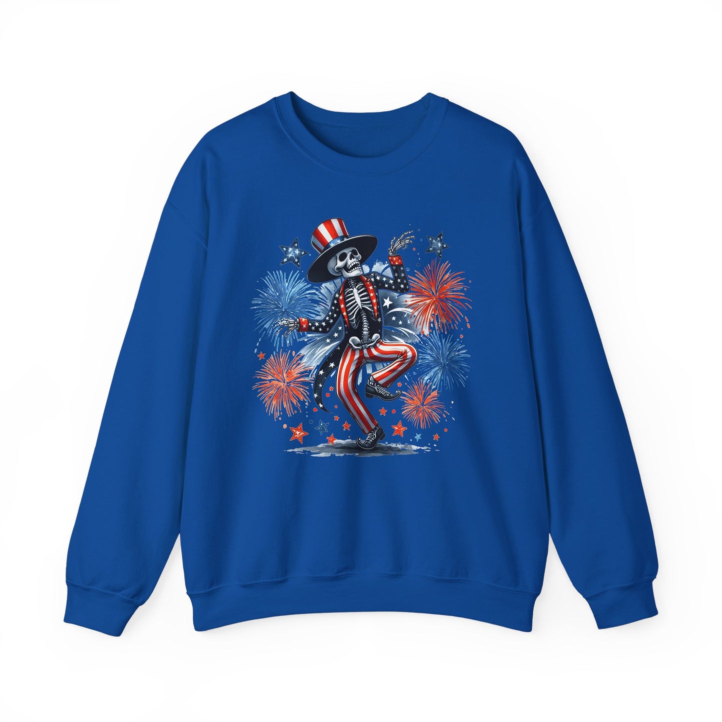 4th of July - Dancing USA Skeleton #1 Sweatshirt