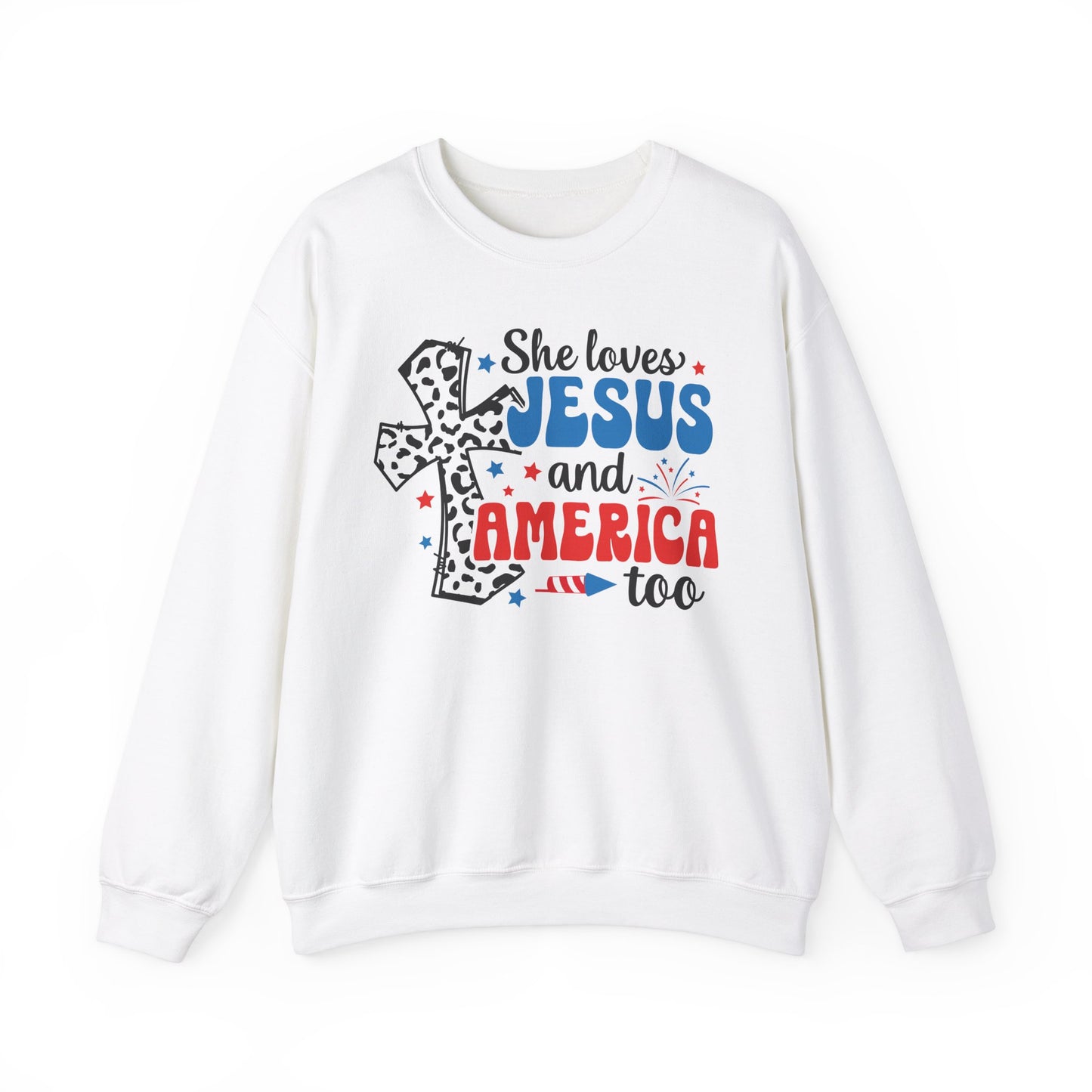 She Loves Jesus and America Too Sweatshirt
