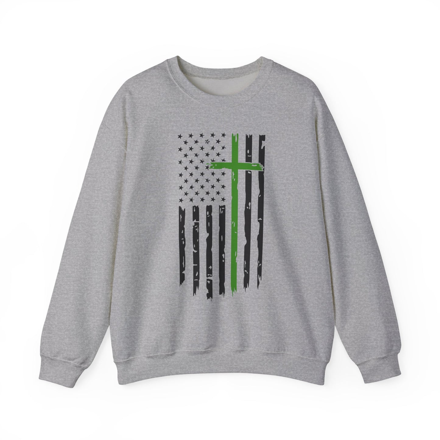 Thin Green Line Cross - Armed Forces Sweatshirt