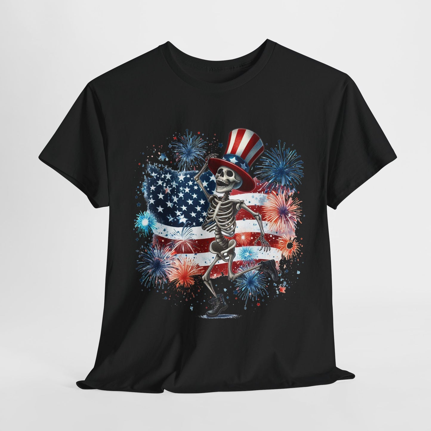 4th of July - Dancing USA Skeleton #2 T-Shirt