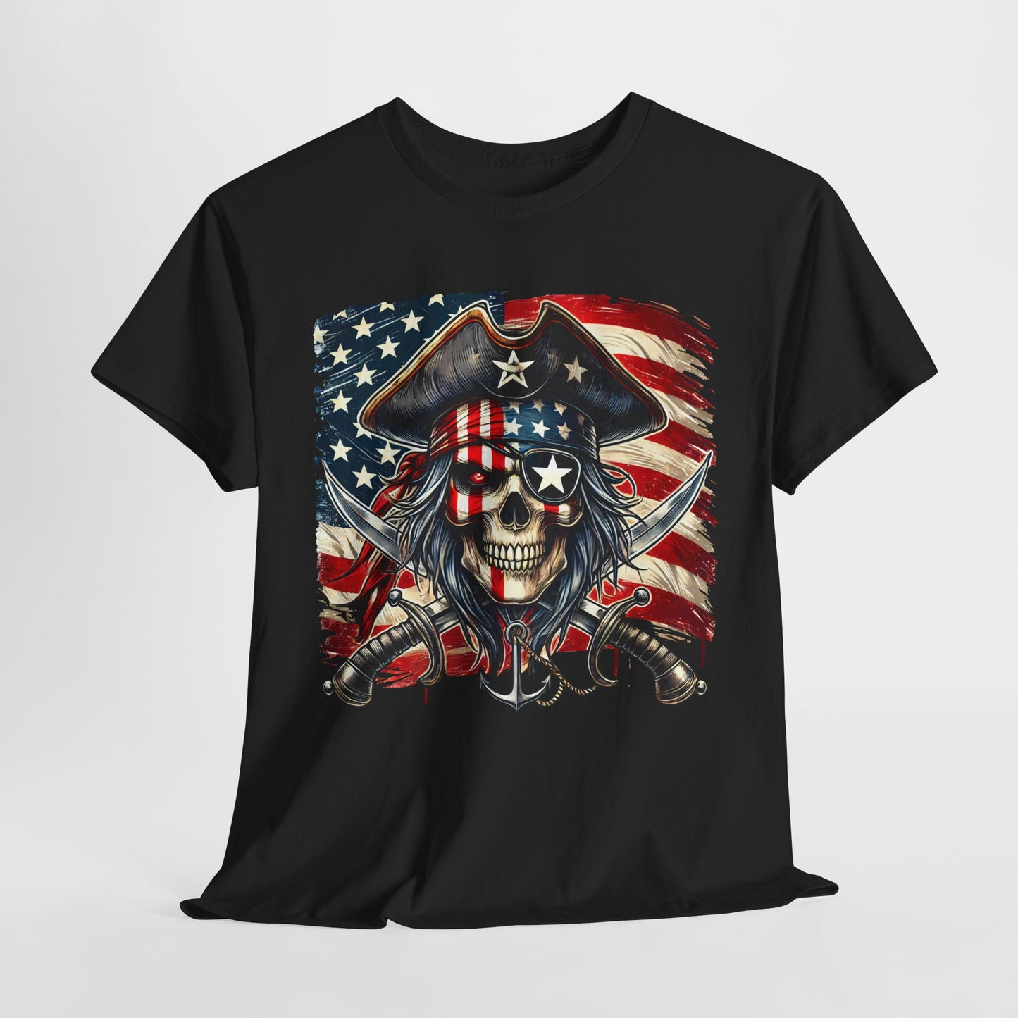 Skeleton Pirate with Flag T-Shirt