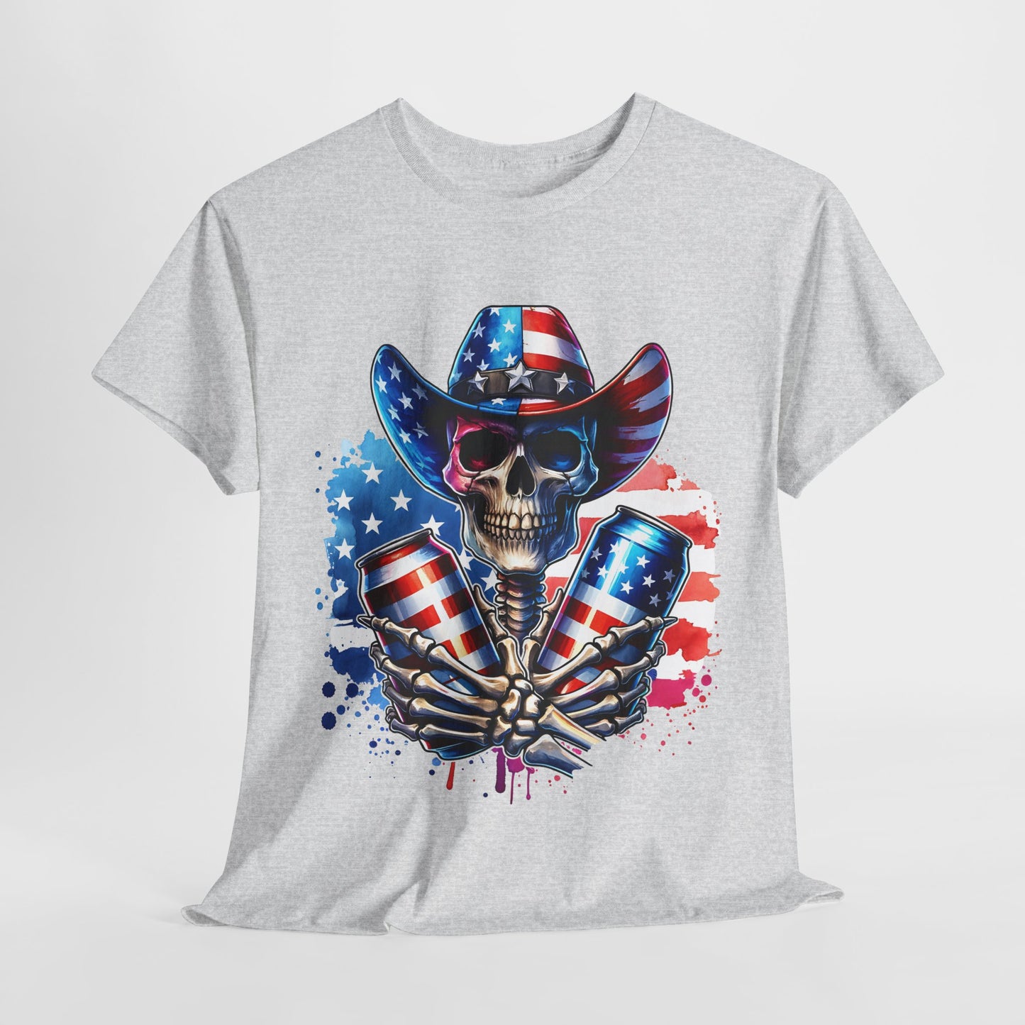 4th of July - Skeleton with Beers T-Shirt